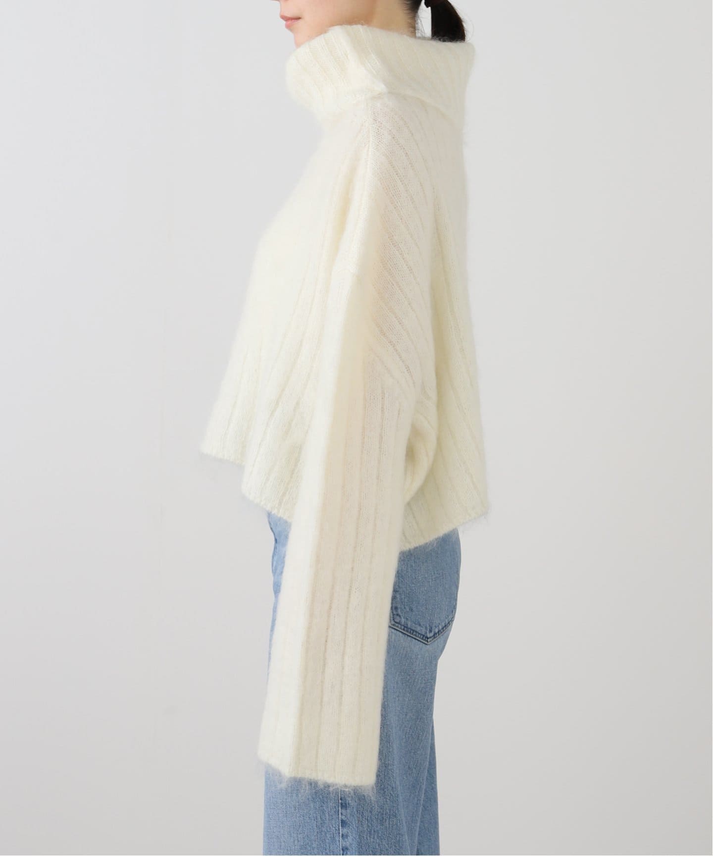 LIVINGTONE SHAGGY ASYMMETRY HIGH NECK LT-KNIT5-07：ニット
