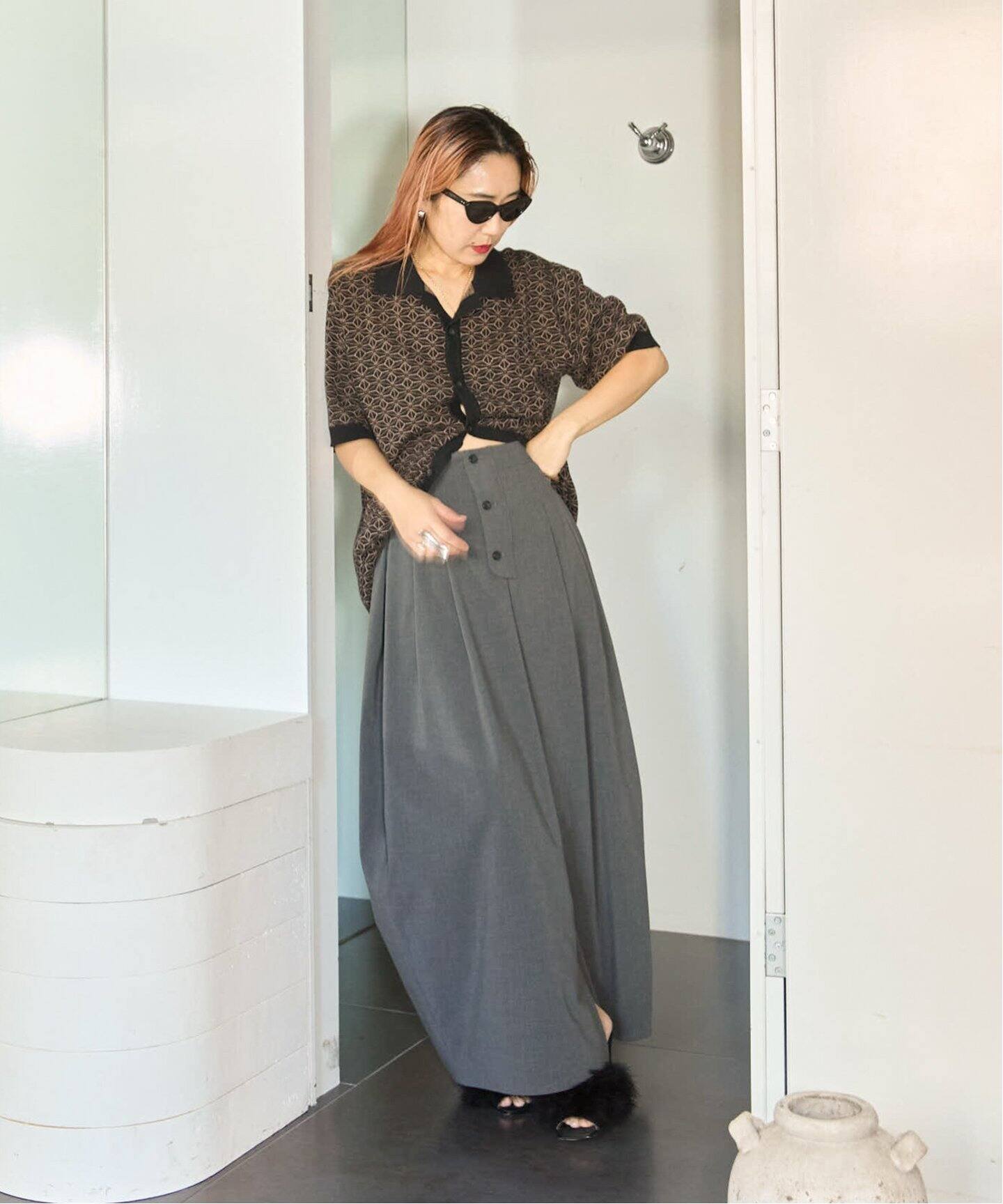 cityshop ROLLA'S アイボリー 長袖ニット プレスして発送