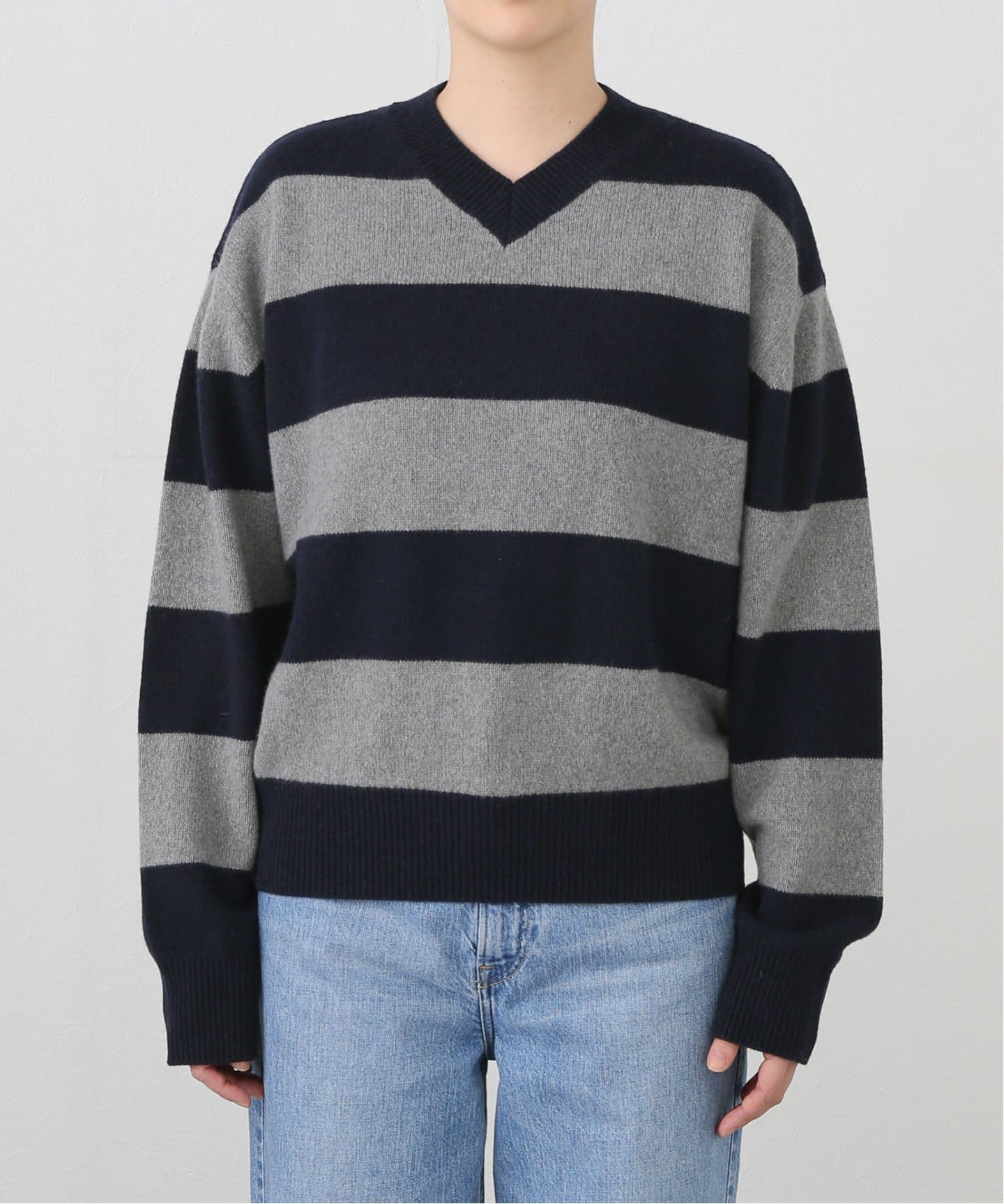 SAMSOE SAMSOE SABI RGITTE V NECK SWEATER F24300044：ニット