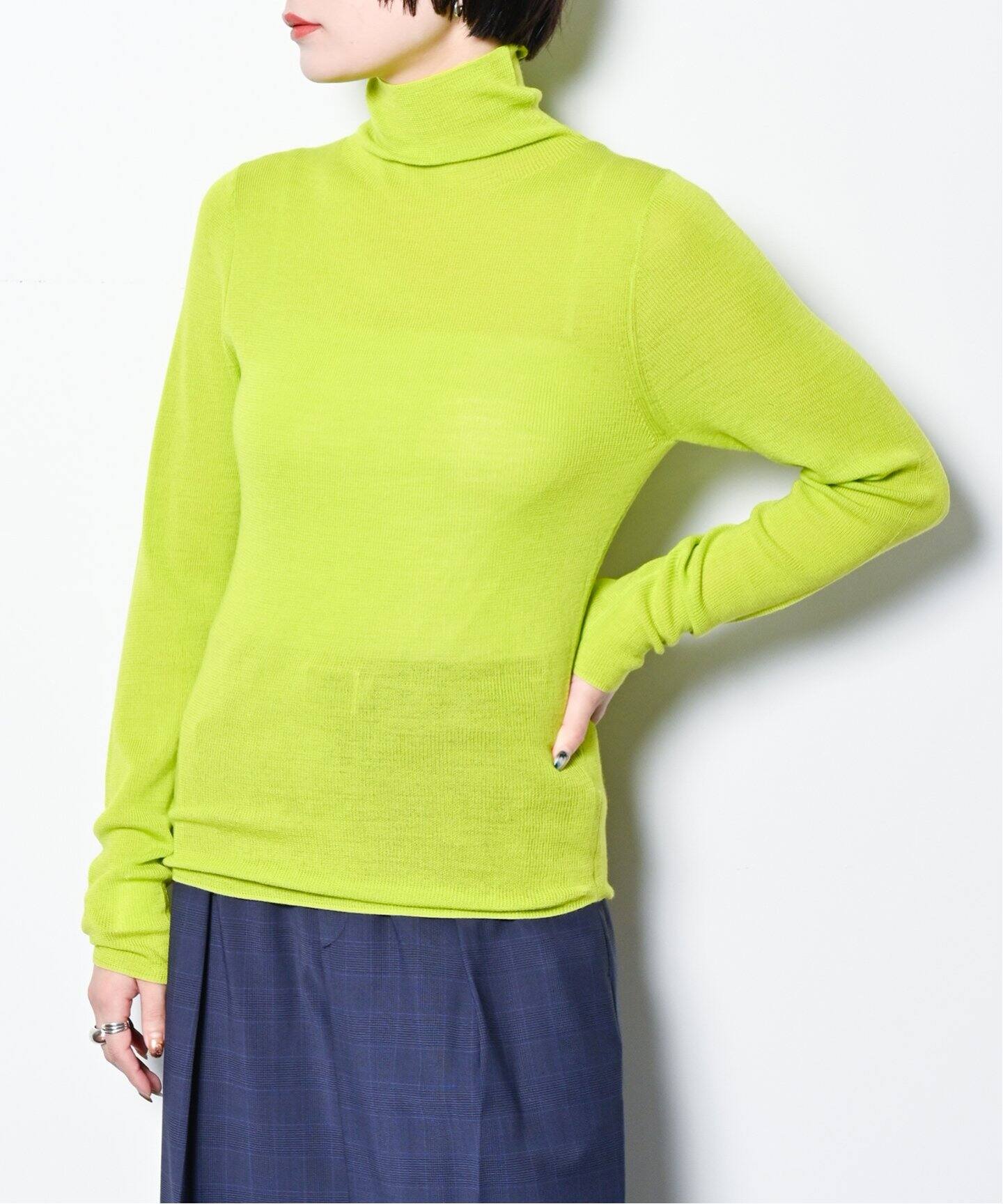 SAYAKA DAVIS RIBBED HIGHNECK TKT113-RK：ニット（ニット／セーター 