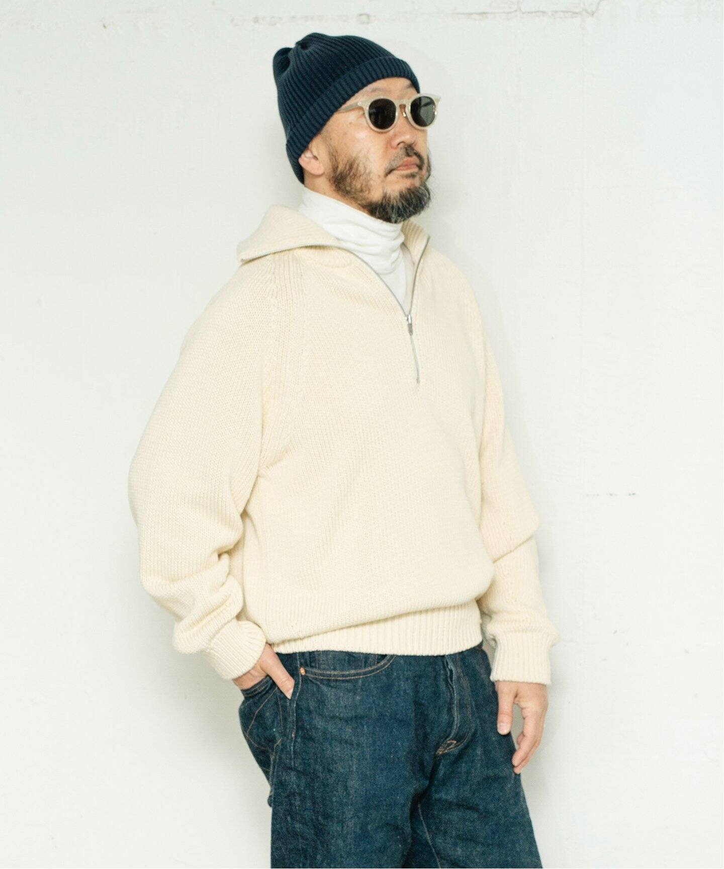 BATONER / バトナー】別注 Half Zip Sailor Knit（ニット／セーター 