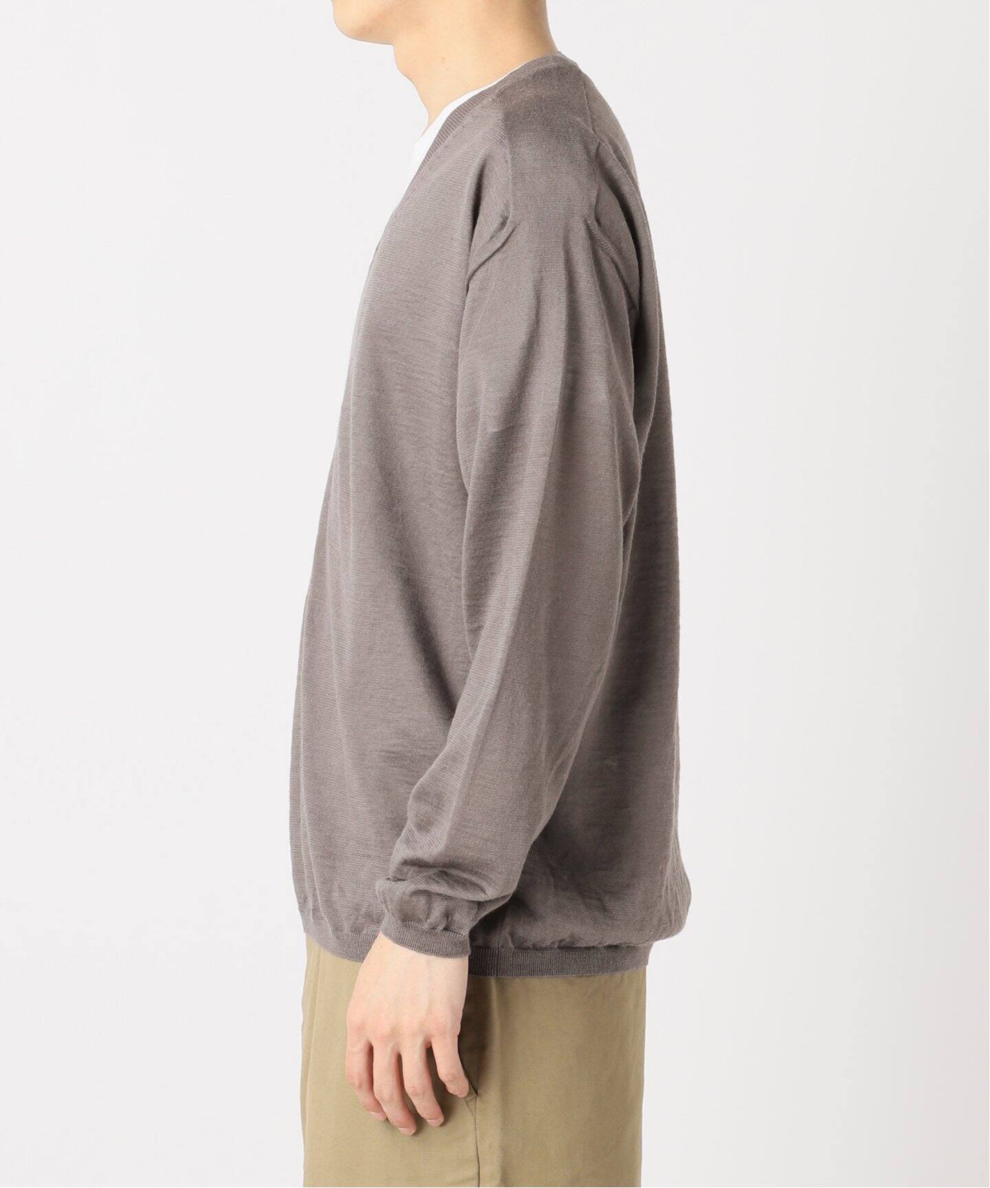 BATONER / バトナー】別注 Ramie V Neck Knit（ニット／セーター）｜L 