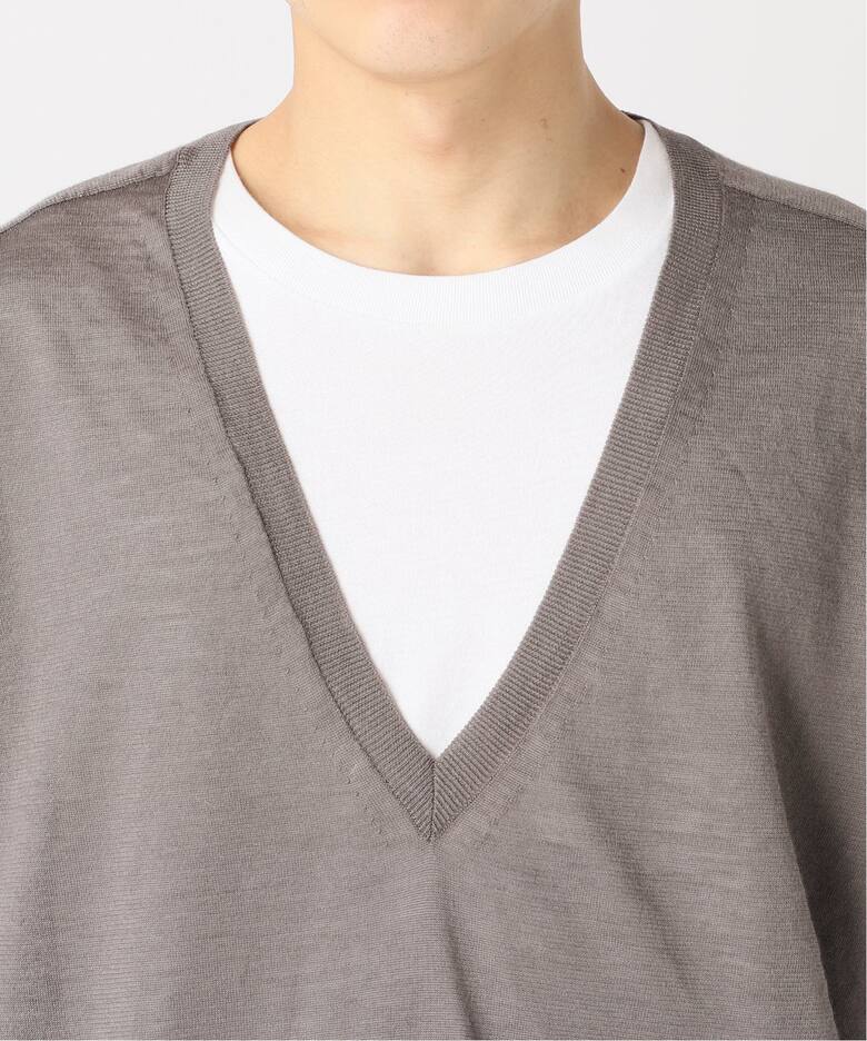 BATONER / バトナー】別注 Ramie V Neck Knit（ニット／セーター）｜L 