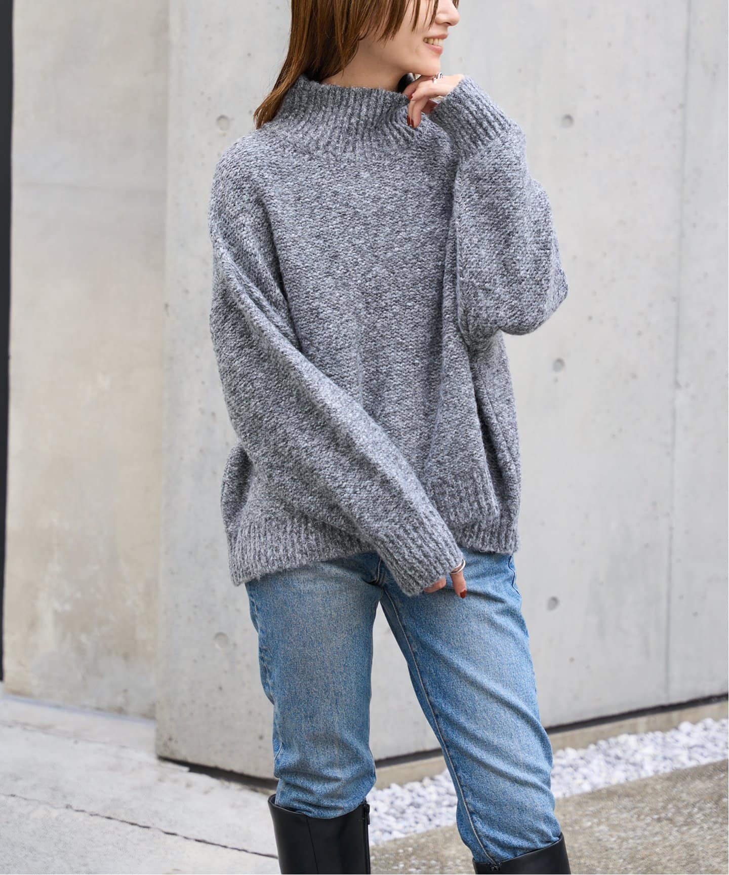 【新品未使用】24AW ULTERIOR タートルニット　グレー　4 新品未使用】24AW ULTERIOR タートルニット4