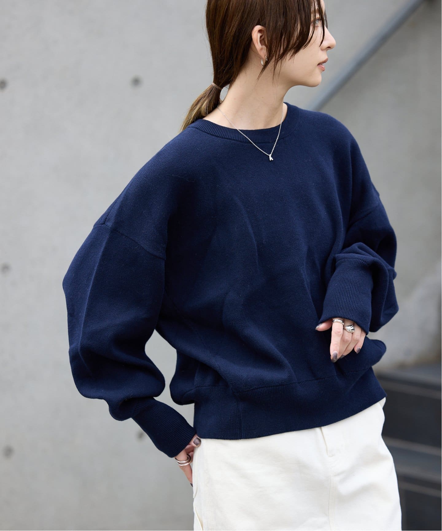 新品タグ付き❣️グッド グリーフCREWNECKNO SLEEVETOP ネイビー セール】【Cross＆Stitch】10オンス ピグメントダイ プルオーバー