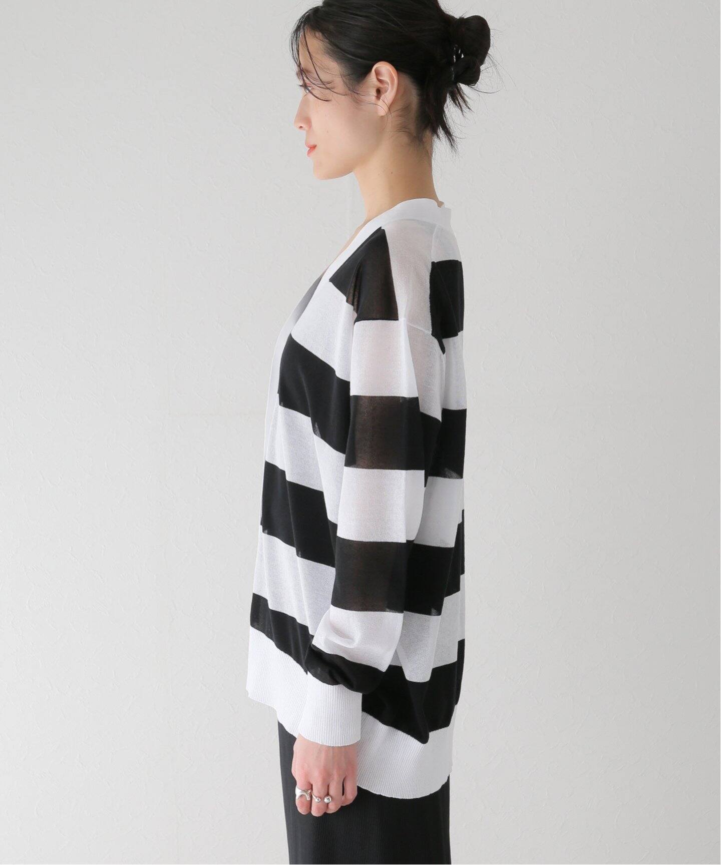 ADAWAS / アダワス】SHEER KNIT CARDIGAN（カーディガン