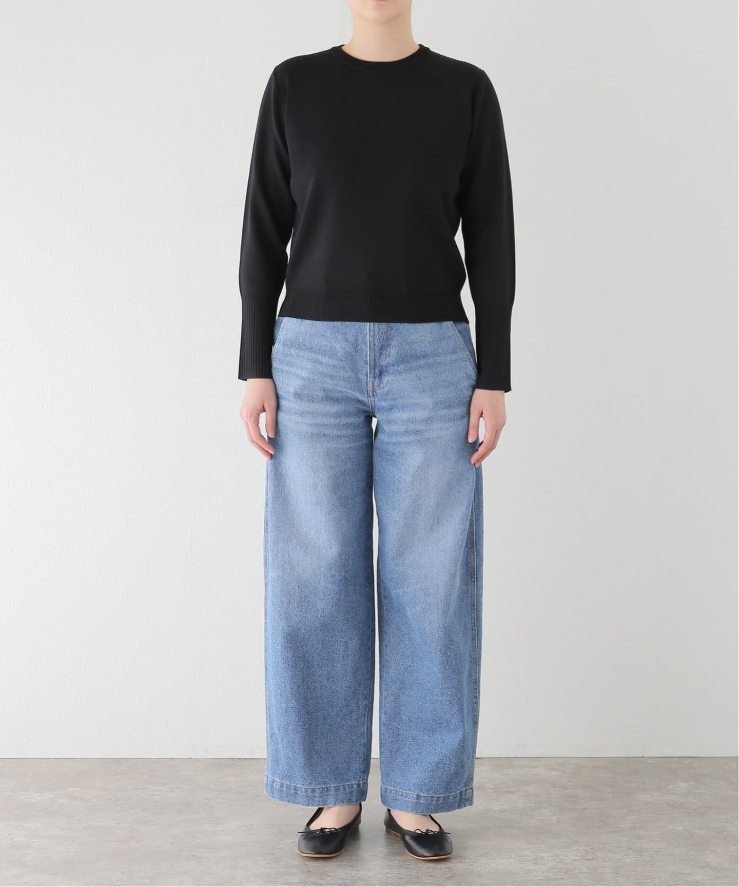 ☆美品☆CLANE クラネ　ベーシックコンパクトニットトップス　水色　Mサイズ CLANE - ベーシック コンパクト ニット トップス - BASIC