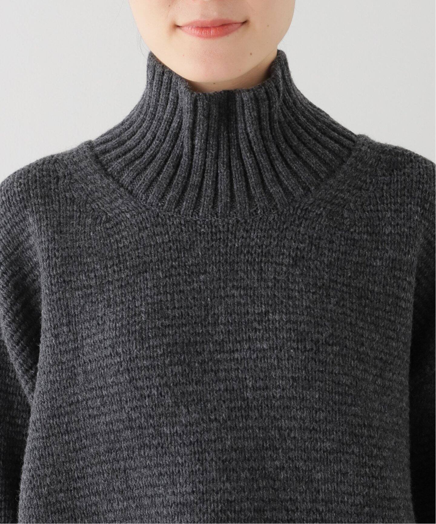 ATON LAMBS WOOL HIGHNECK SWEATER (UNISEX)（ニット／セーター 