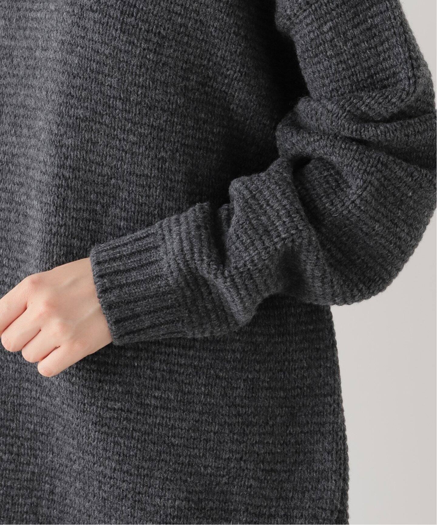 24AW ATON LAMBS WOOL BOTTLENECK SWEATER
