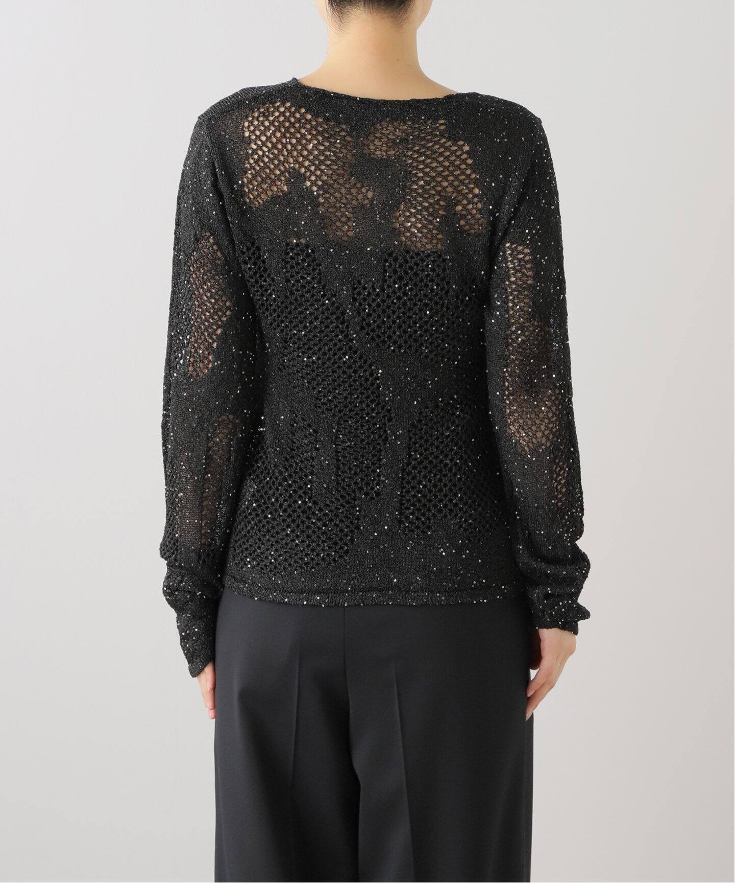 Knuth Marf asymmetry sheer lameknit（ニット／セーター