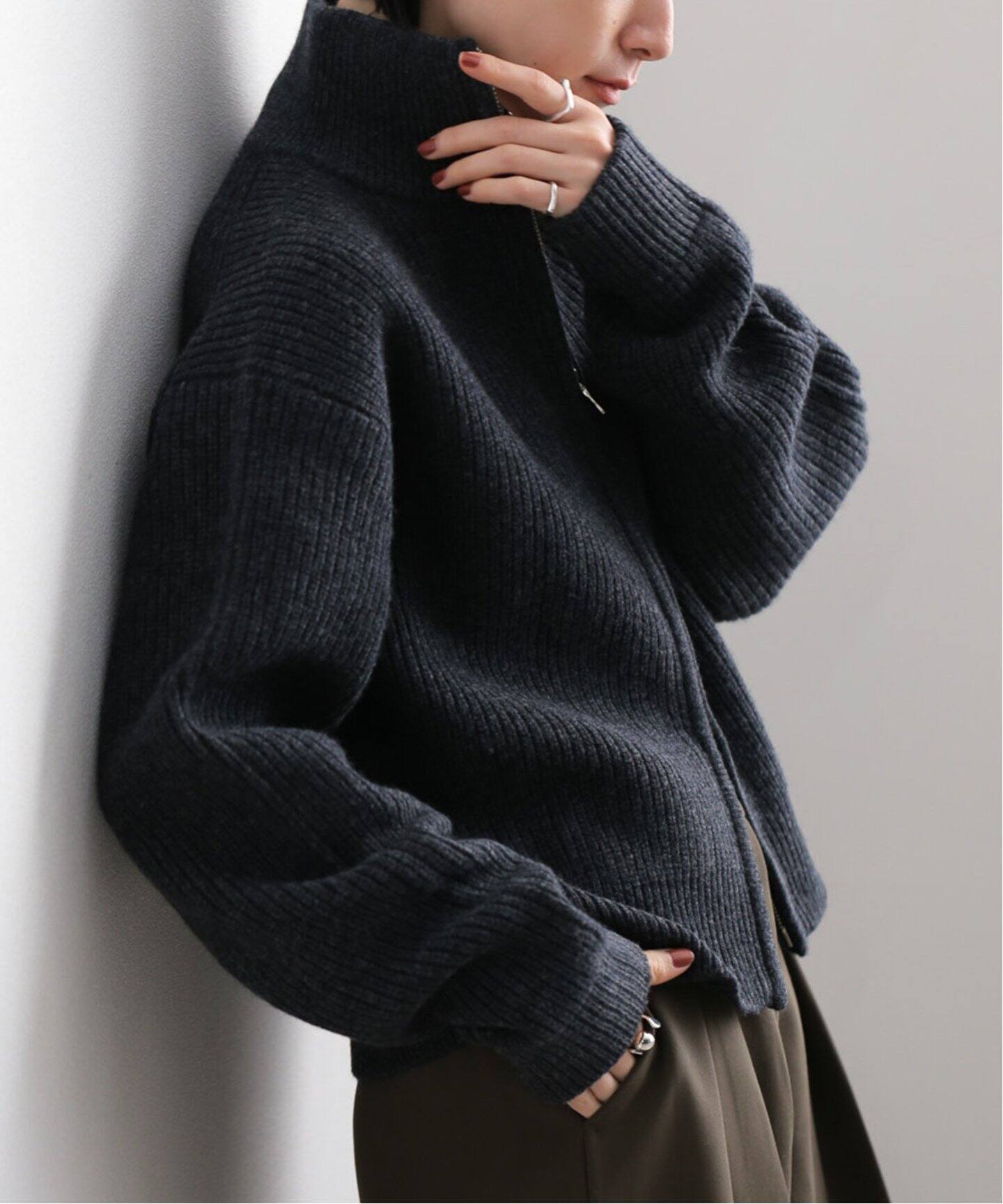 MY__ CROPPED DRIVERS KNIT（ニット／セーター）｜BOICE FROM  