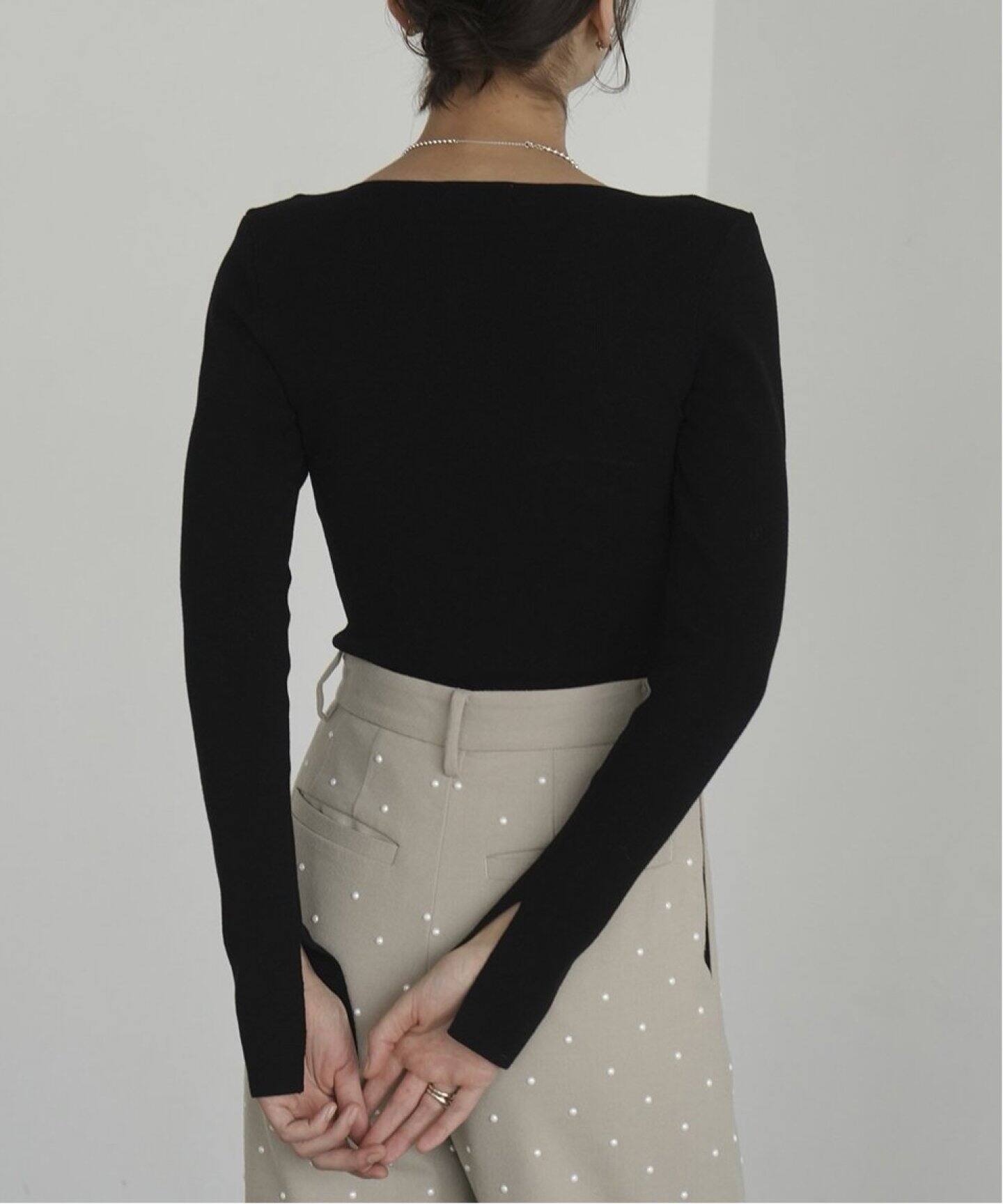 CLANE SHOULDER PADS KNIT TOPS 17106-2132（ニット／セーター 