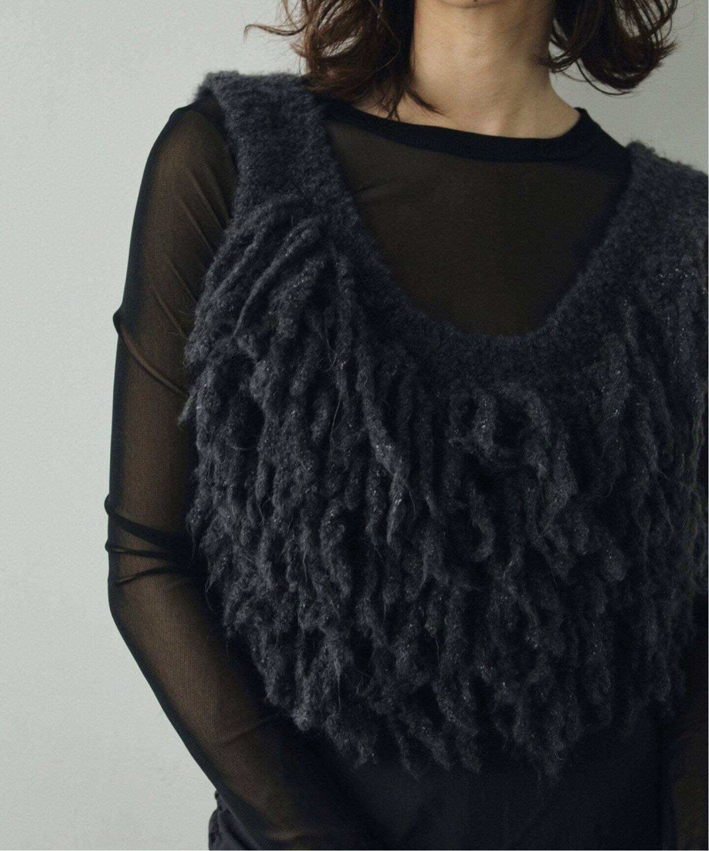 anuke Fringe Knit Bustier（ベスト）｜BOICE FROM BAYCREW