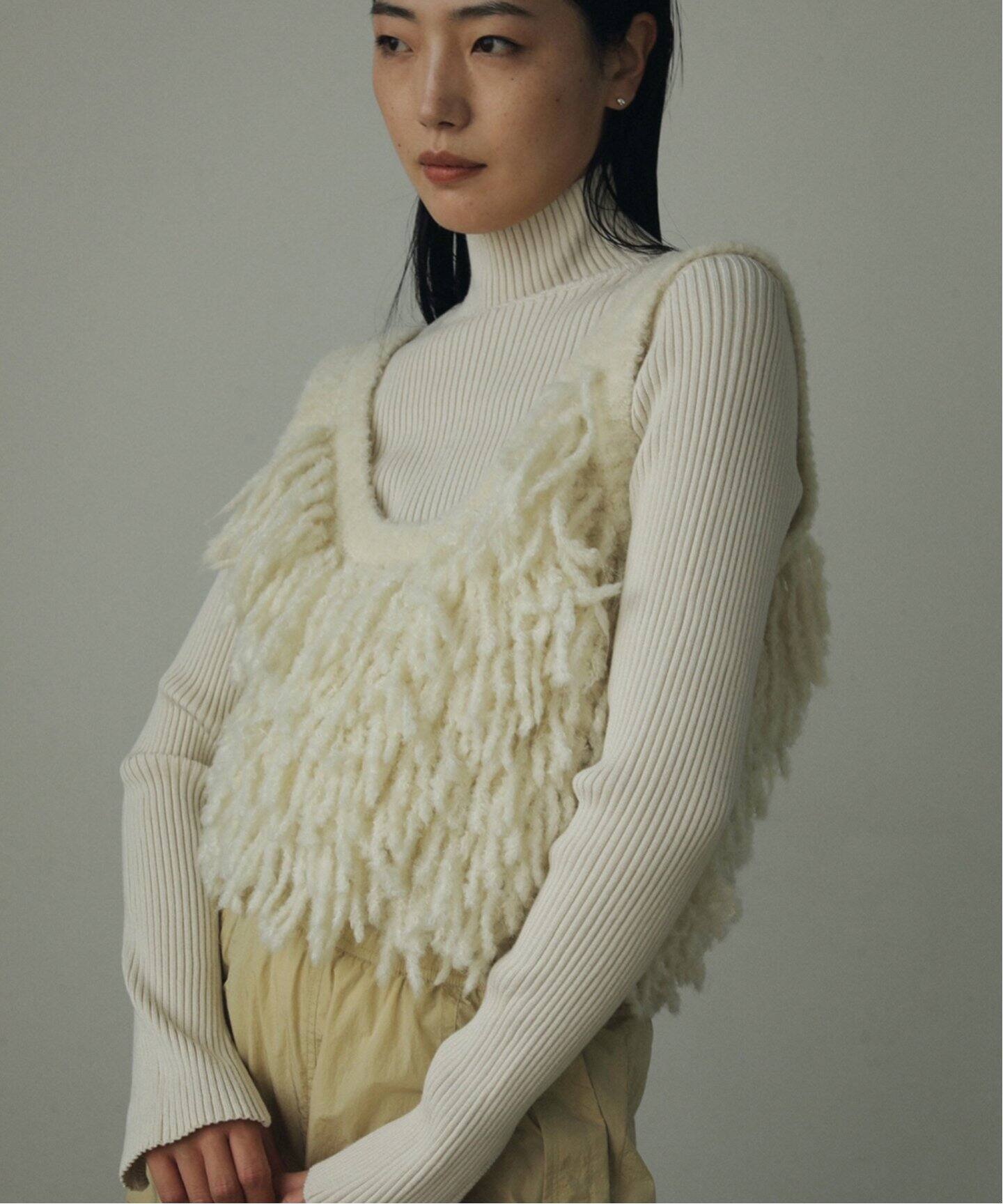 anuke Fringe Knit Bustier（ベスト）｜BOICE FROM BAYCREW