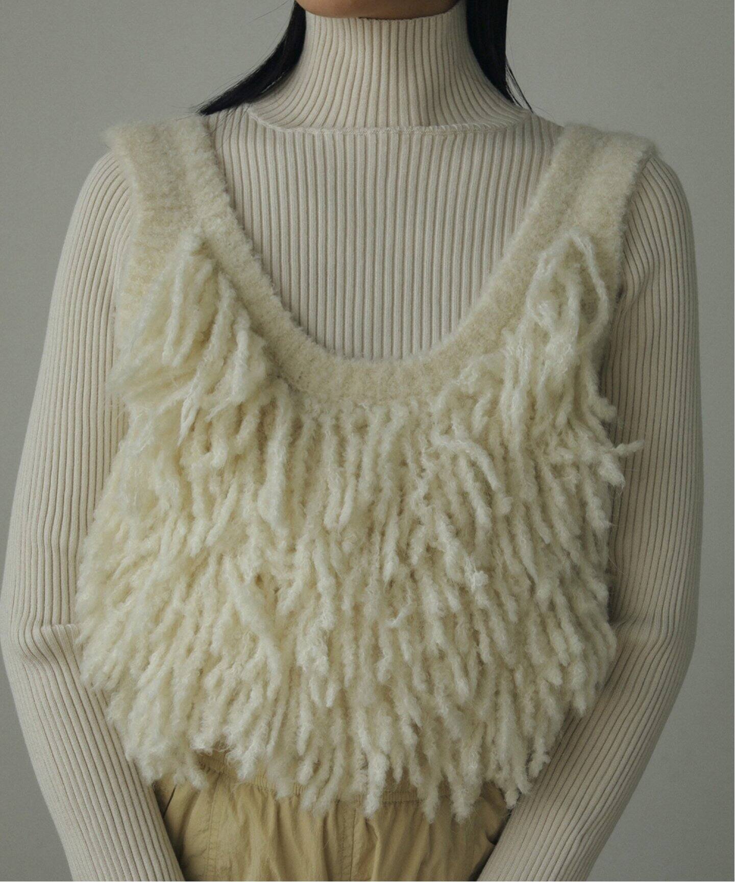 anuke Fringe Knit Bustier（ベスト）｜BOICE FROM BAYCREW