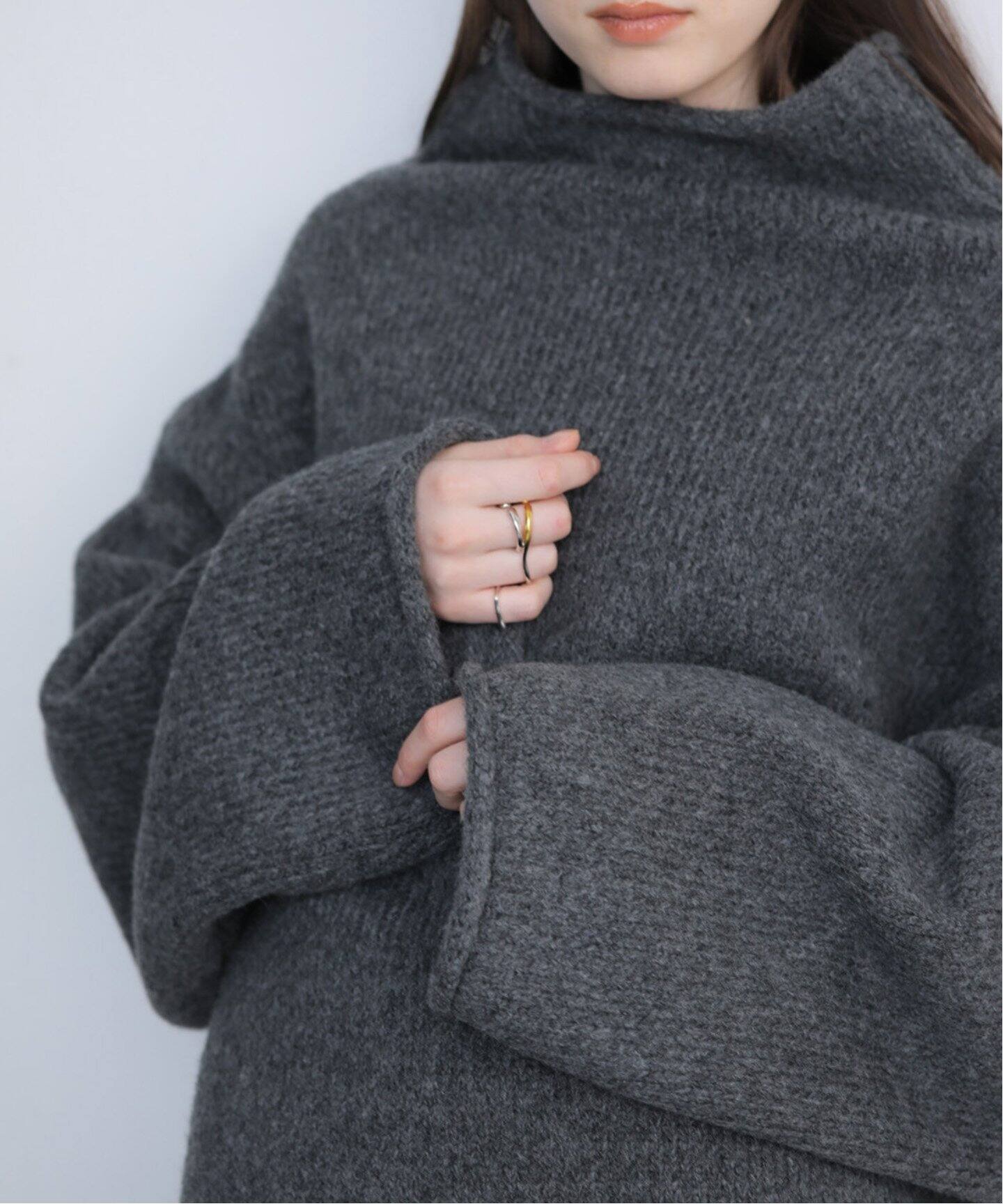 ETRE TOKYO ハイネックオーバーサイズニットプルオーバー 1224611050  