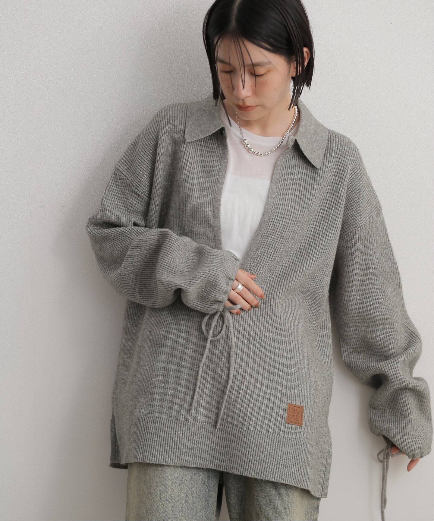 KnuthMarf slit neck loose knit(Unisex) KM24EAG02（ニット／セーター 