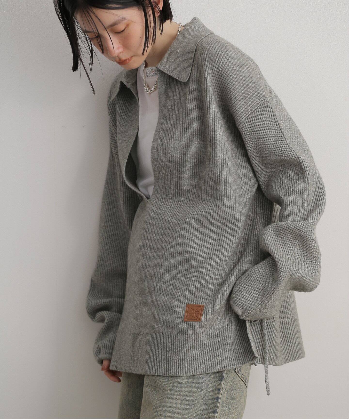 KnuthMarf slit neck loose knit(Unisex) KM24EAG02（ニット／セーター  
