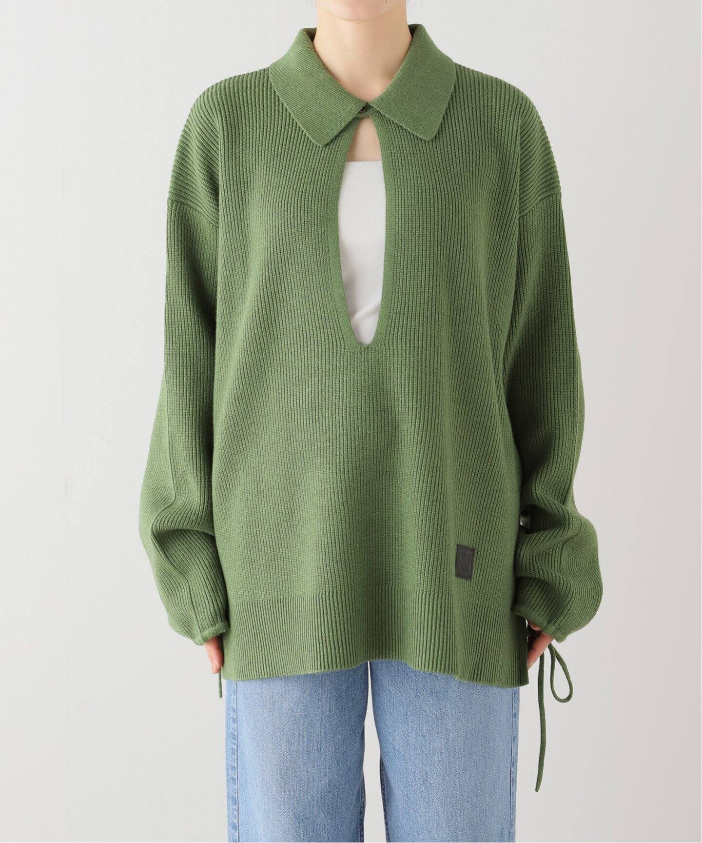 KnuthMarf slit neck loose knit(Unisex) KM24EAG02（ニット／セーター 