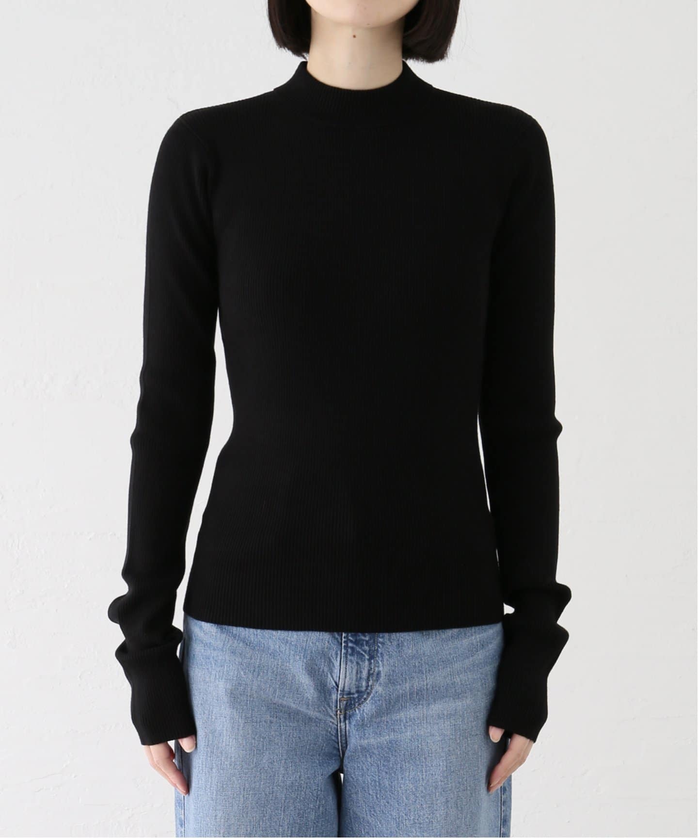 CLANE H/N RIB KNIT TOPS ブラック CLANE H/N RIB KNIT TOPS ブラック