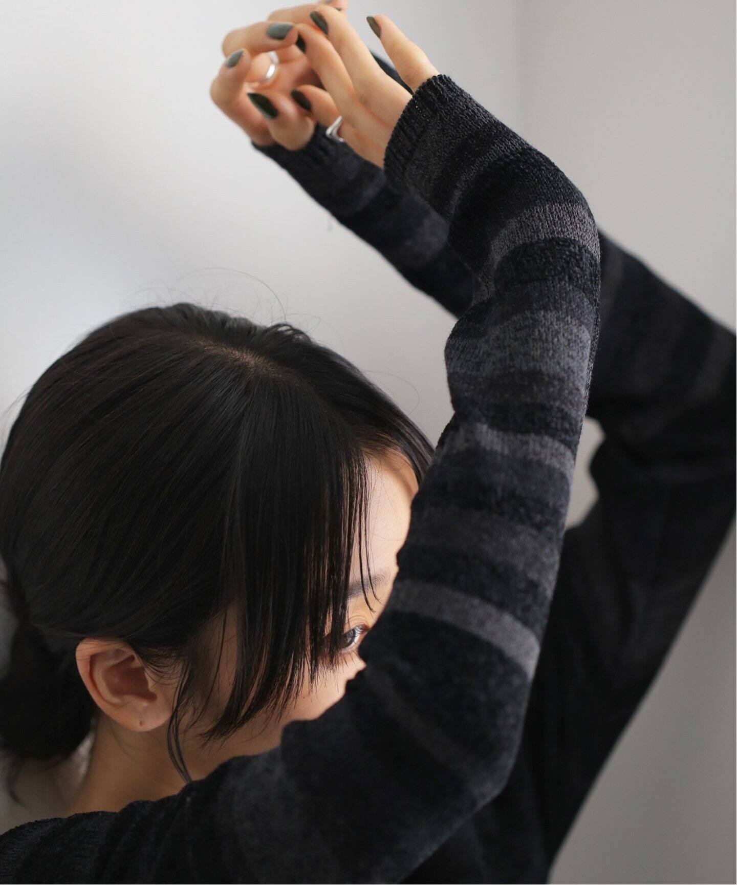 CLANE MOLE MIX BORDER KNIT TOPS 17106-2402（ニット／セーター 