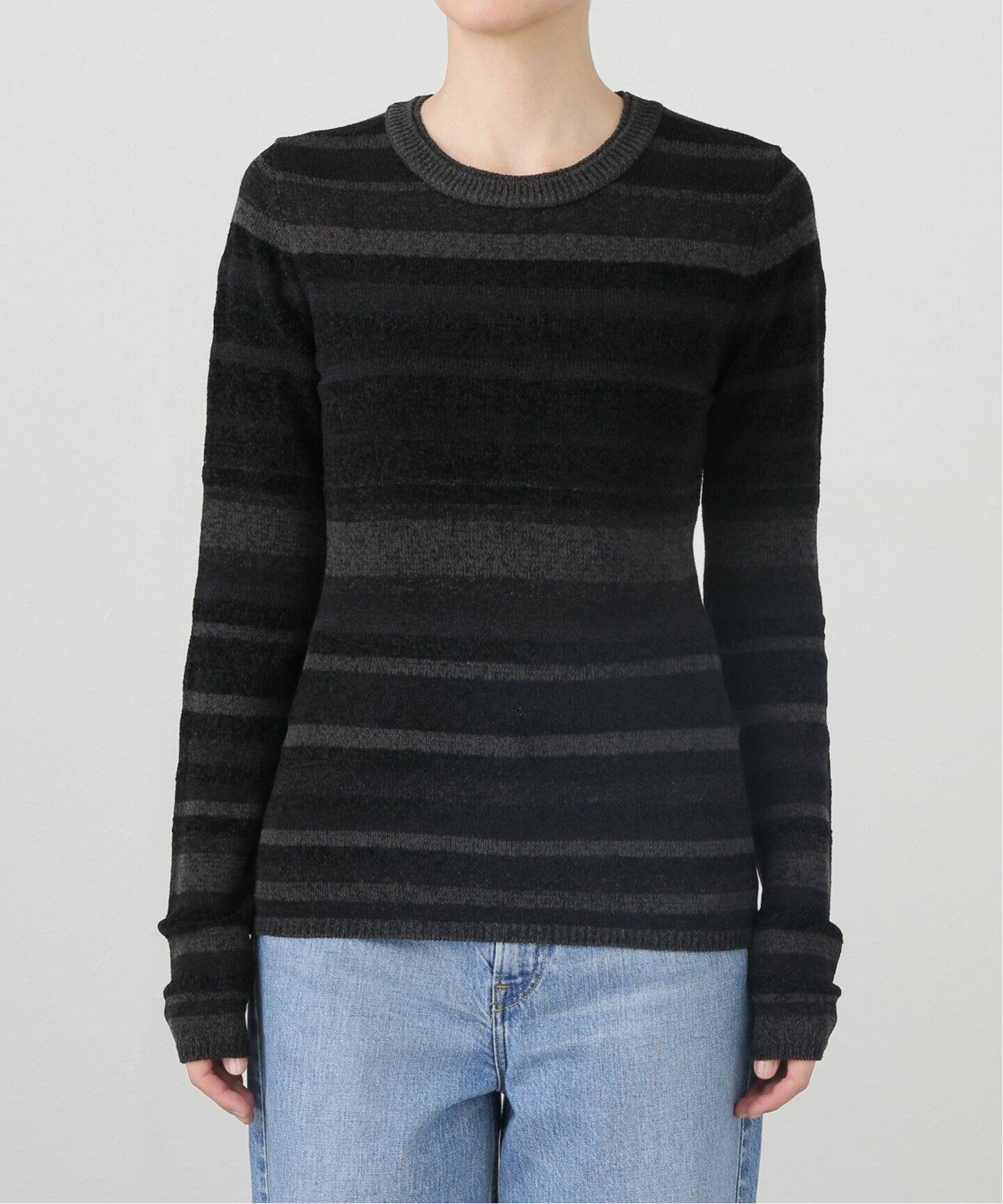 CLANE MOLE MIX BORDER KNIT TOPS 17106-2402（ニット／セーター 