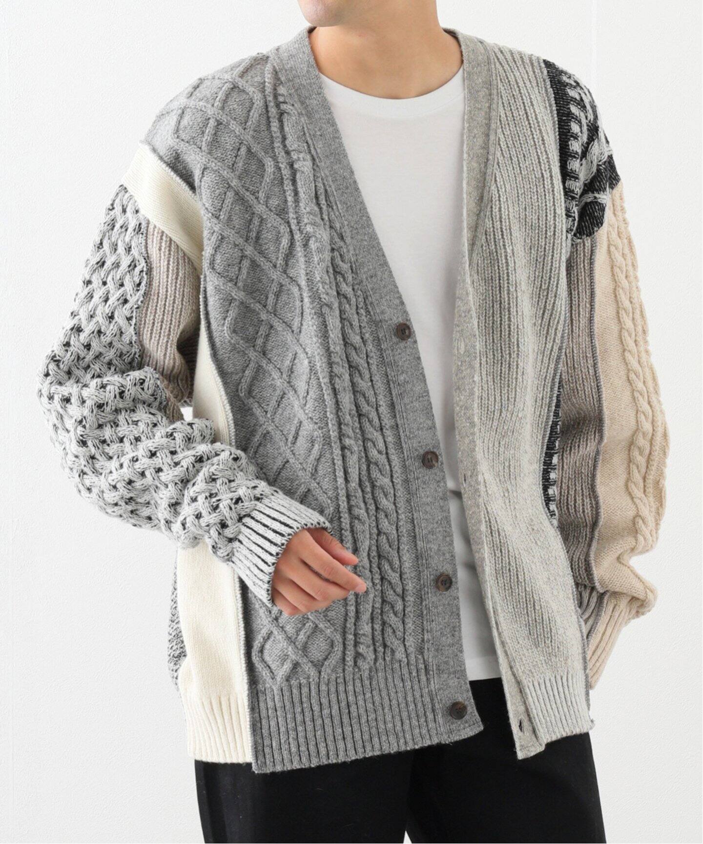 KURO REMAKE KNIT CARDIGAN (UNISEX)（カーディガン）｜BOICE FROM  
