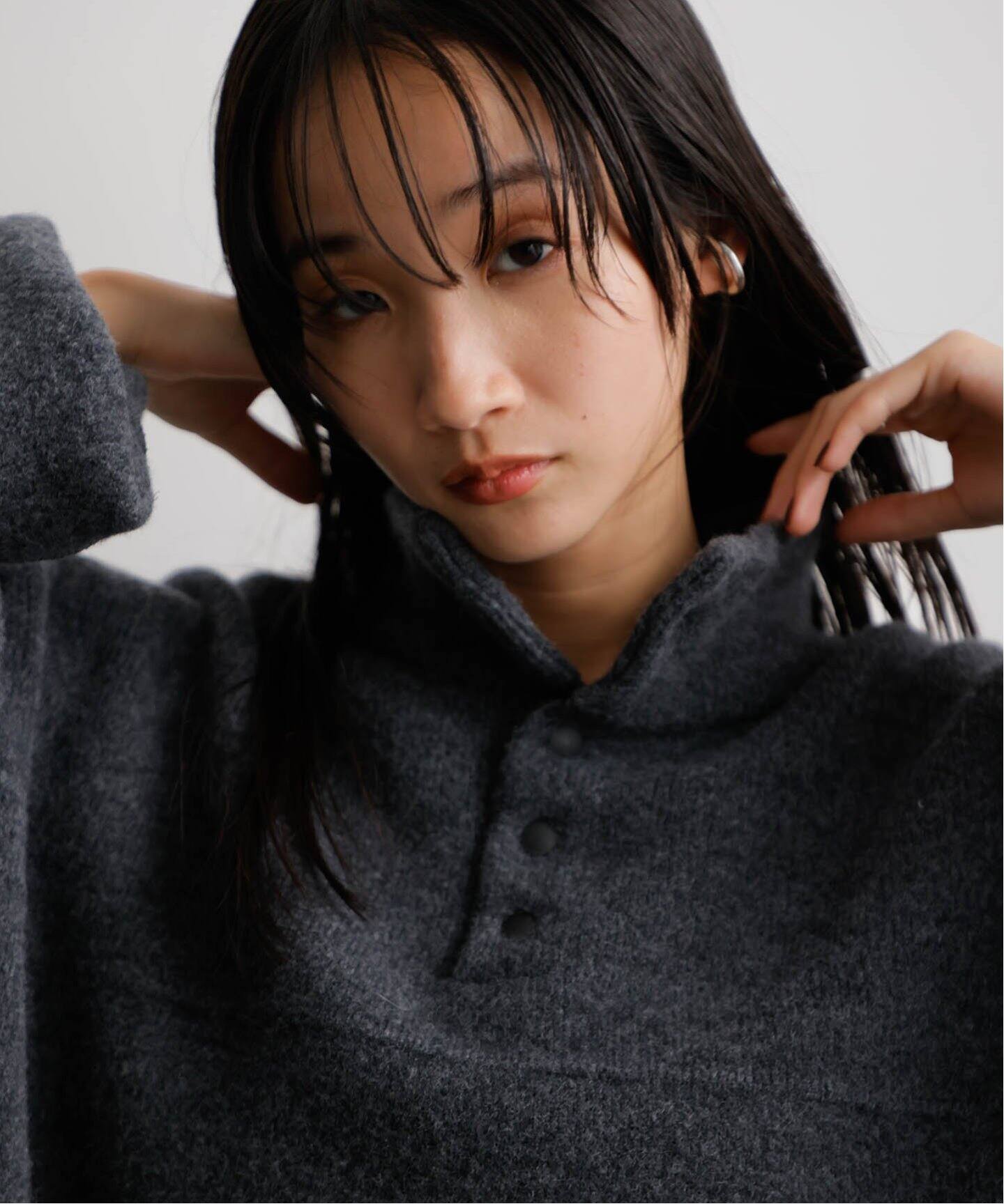 Blanc YM Wool Fleece Snap Pullover BL-24A-WFSP (UNISEX)（ニット 