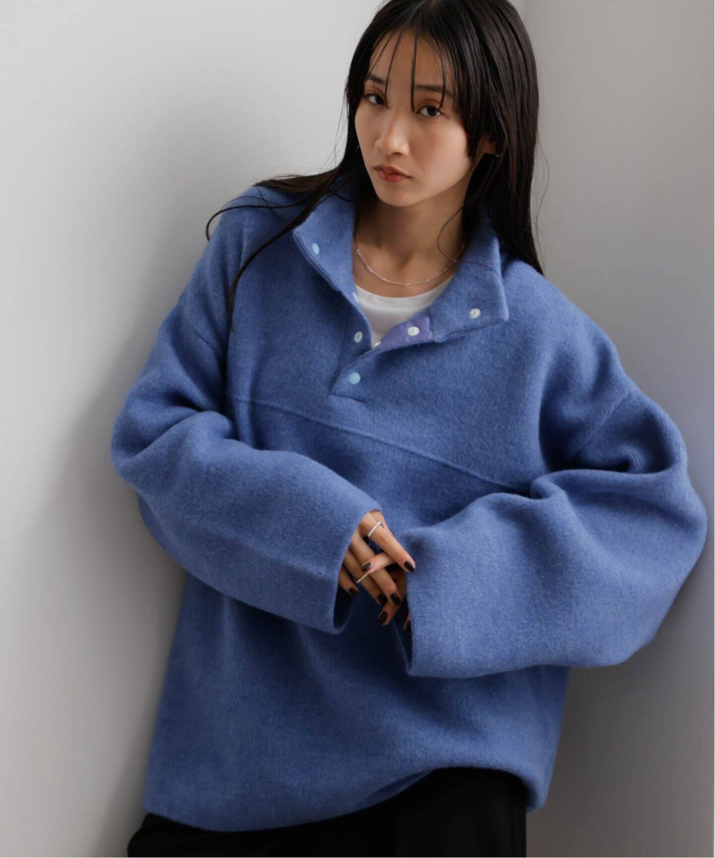 Blanc YM Wool Fleece Snap Pullover BL-24A-WFSP (UNISEX)（ニット 