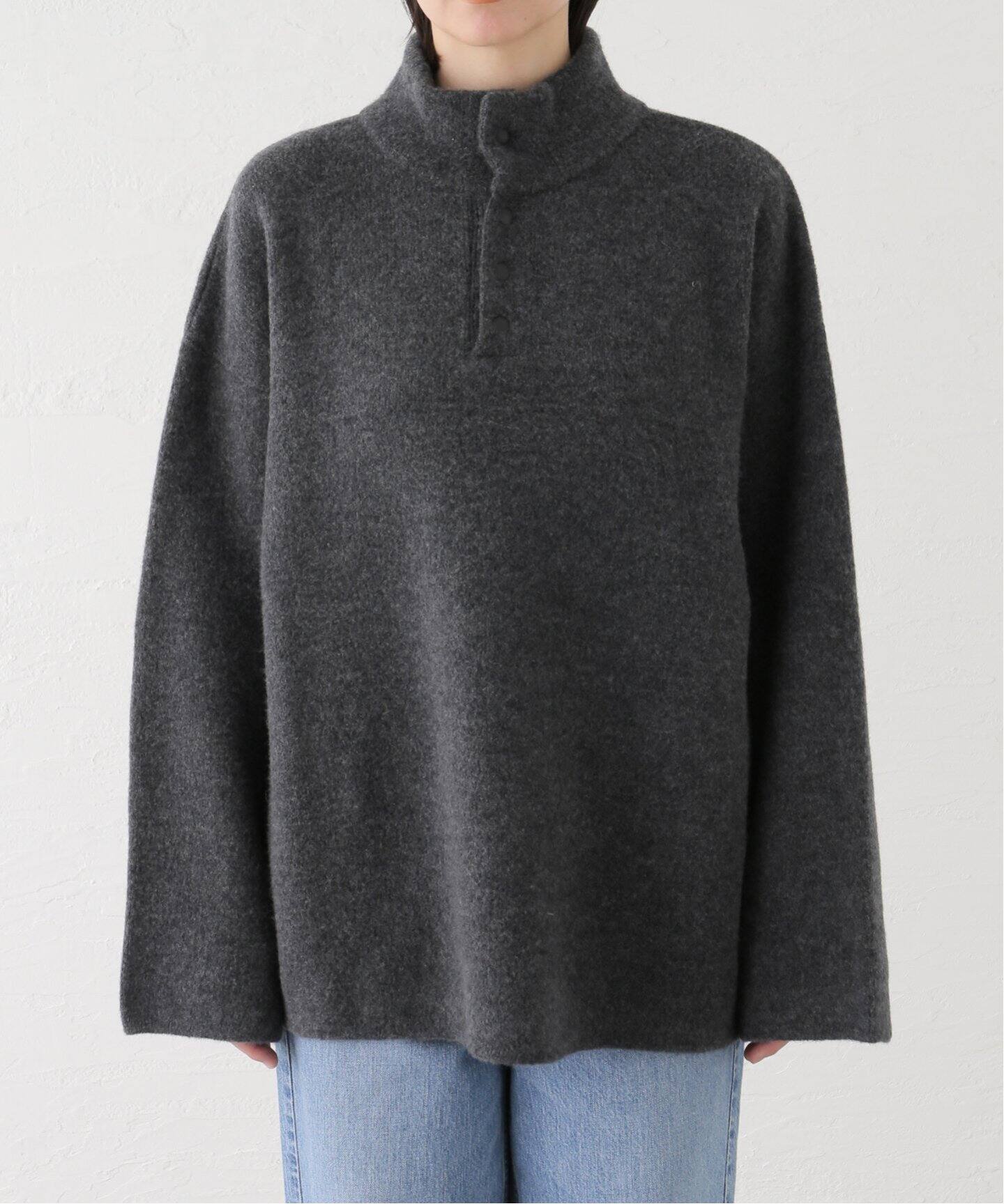 Blanc YM Wool Fleece Snap Pullover BL-24A-WFSP (UNISEX)（ニット 