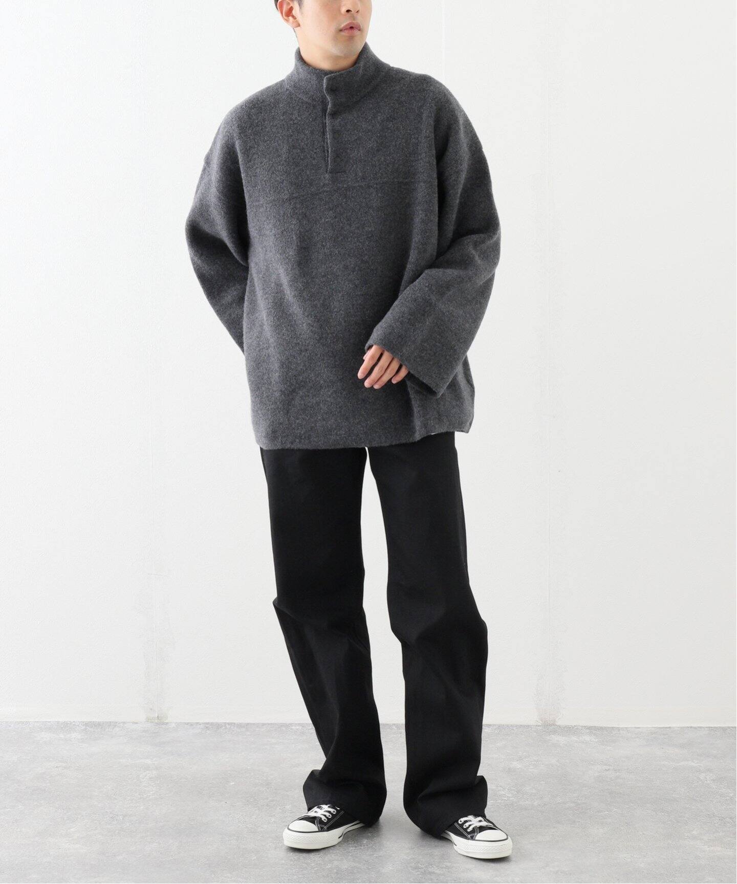 Blanc YM Wool Fleece Snap Pullover BL-24A-WFSP (UNISEX)（ニット 