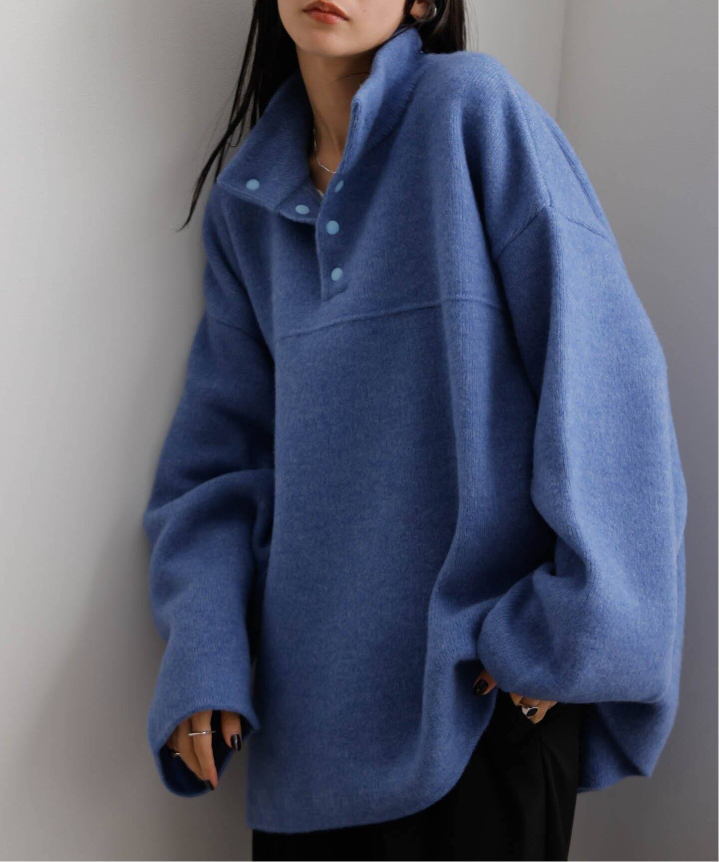 Blanc YM Wool Fleece Snap Pullover BL-24A-WFSP (UNISEX)（ニット 