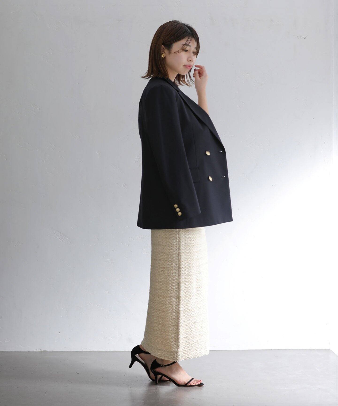 ニットツィードスカート（ロング・マキシ丈スカート）｜La Totalite  