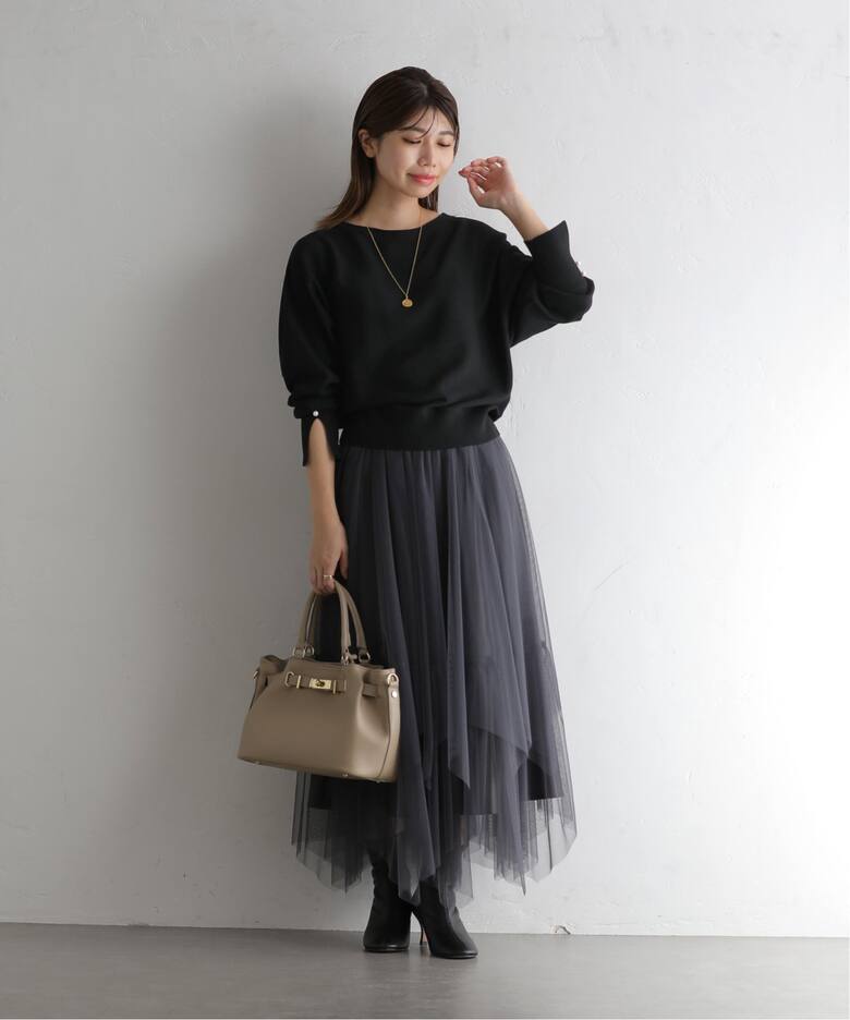 ドルマン袖パールプルオーバー（ニット／セーター）｜La Totalite（ラ  