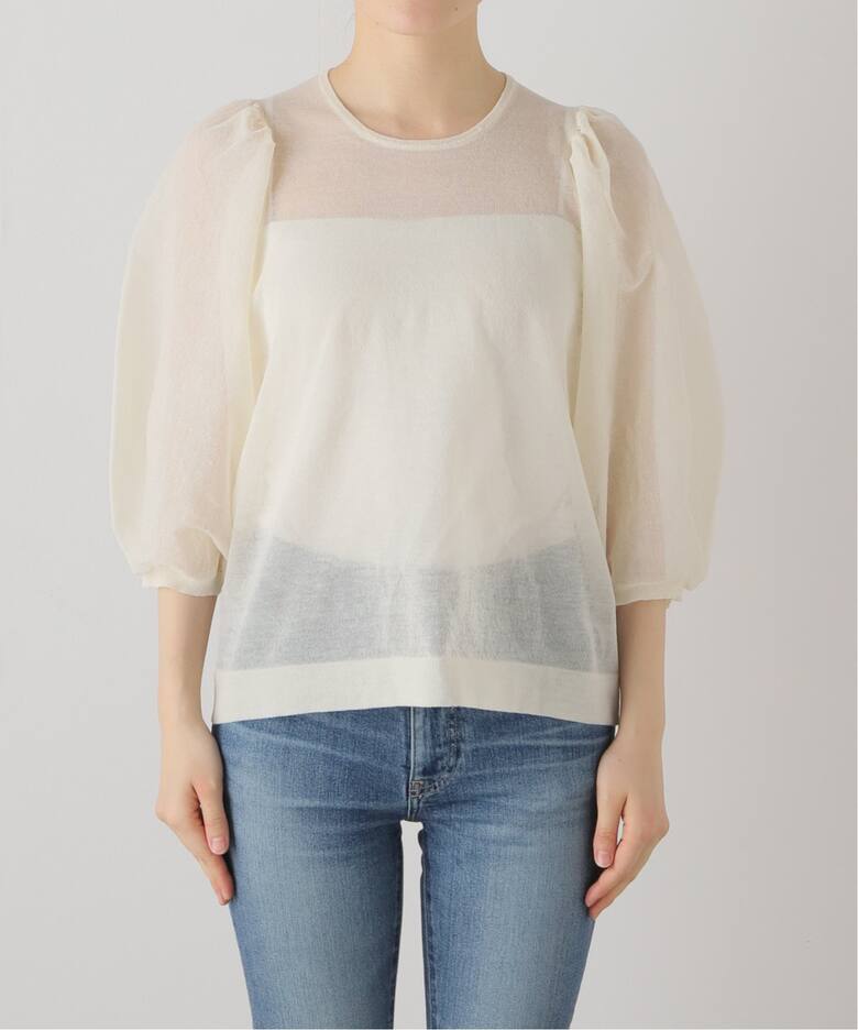 シアーフォルムパフスリーブニット（ニット／セーター）｜Spick and  