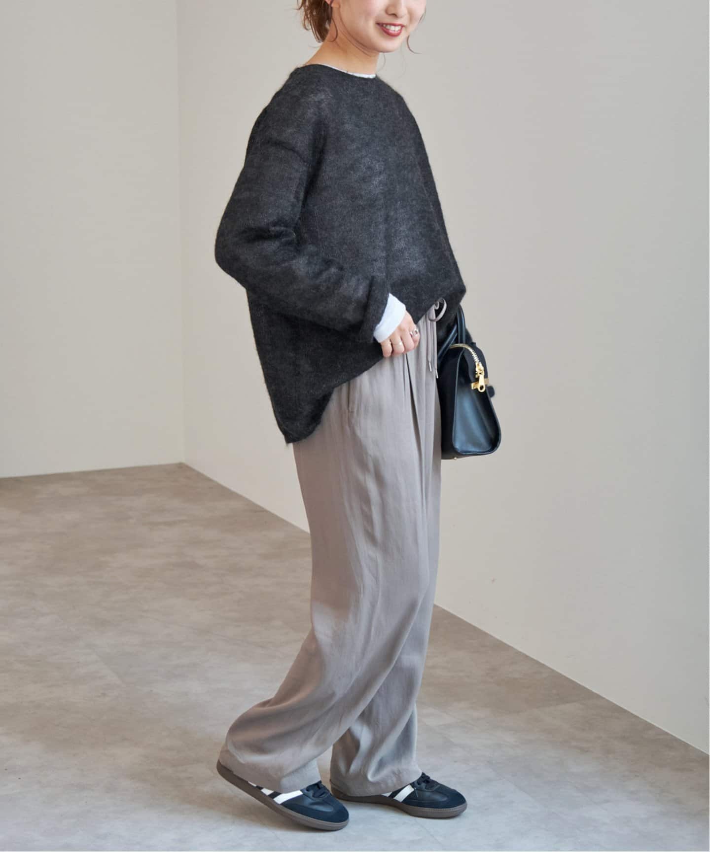 追加》ルーズモヘヤMIXボートネックニット（ニット／セーター