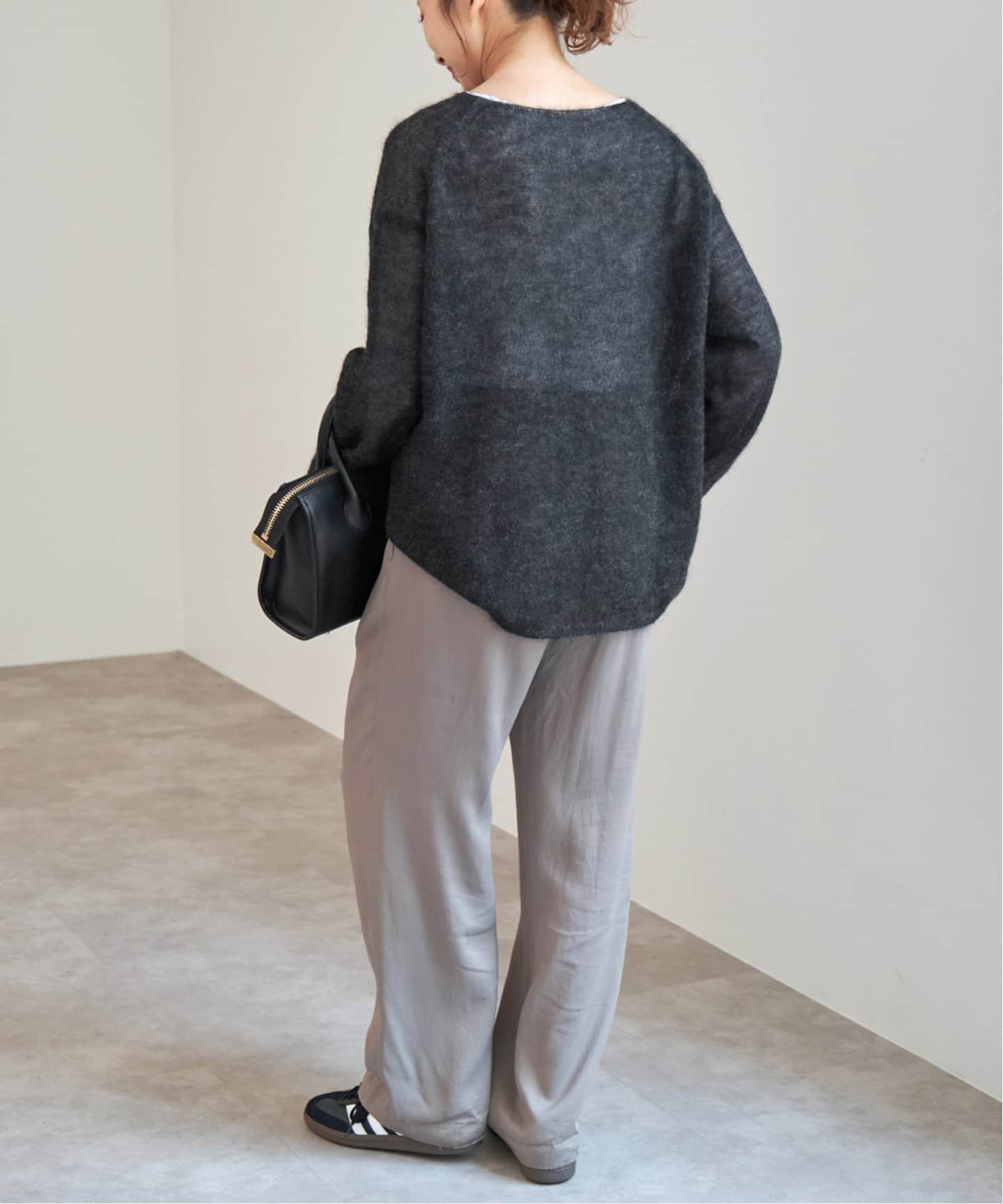 追加》ルーズモヘヤMIXボートネックニット（ニット／セーター