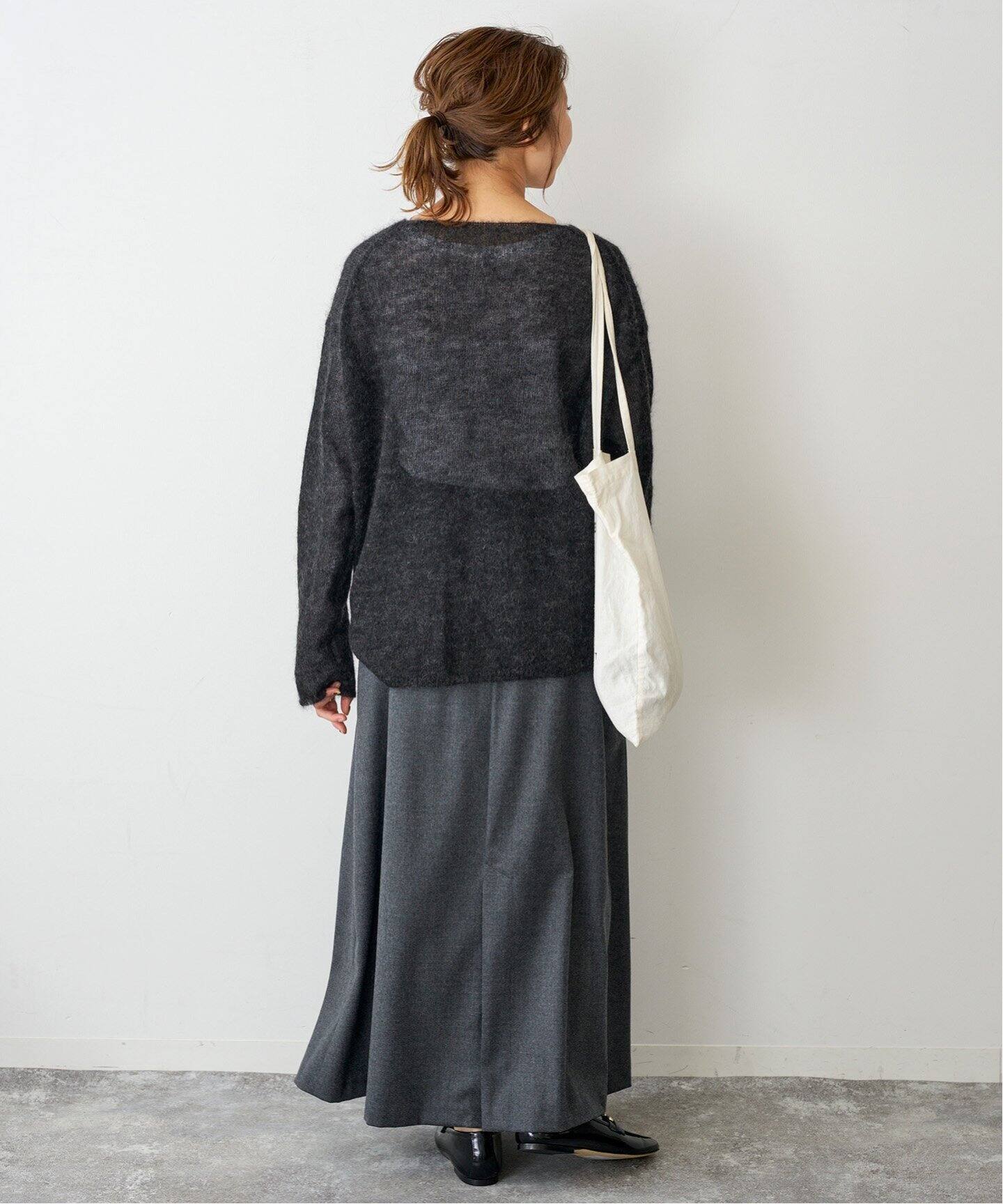 WEB限定カラー有り / 追加》ルーズモヘヤMIXボートネックニット