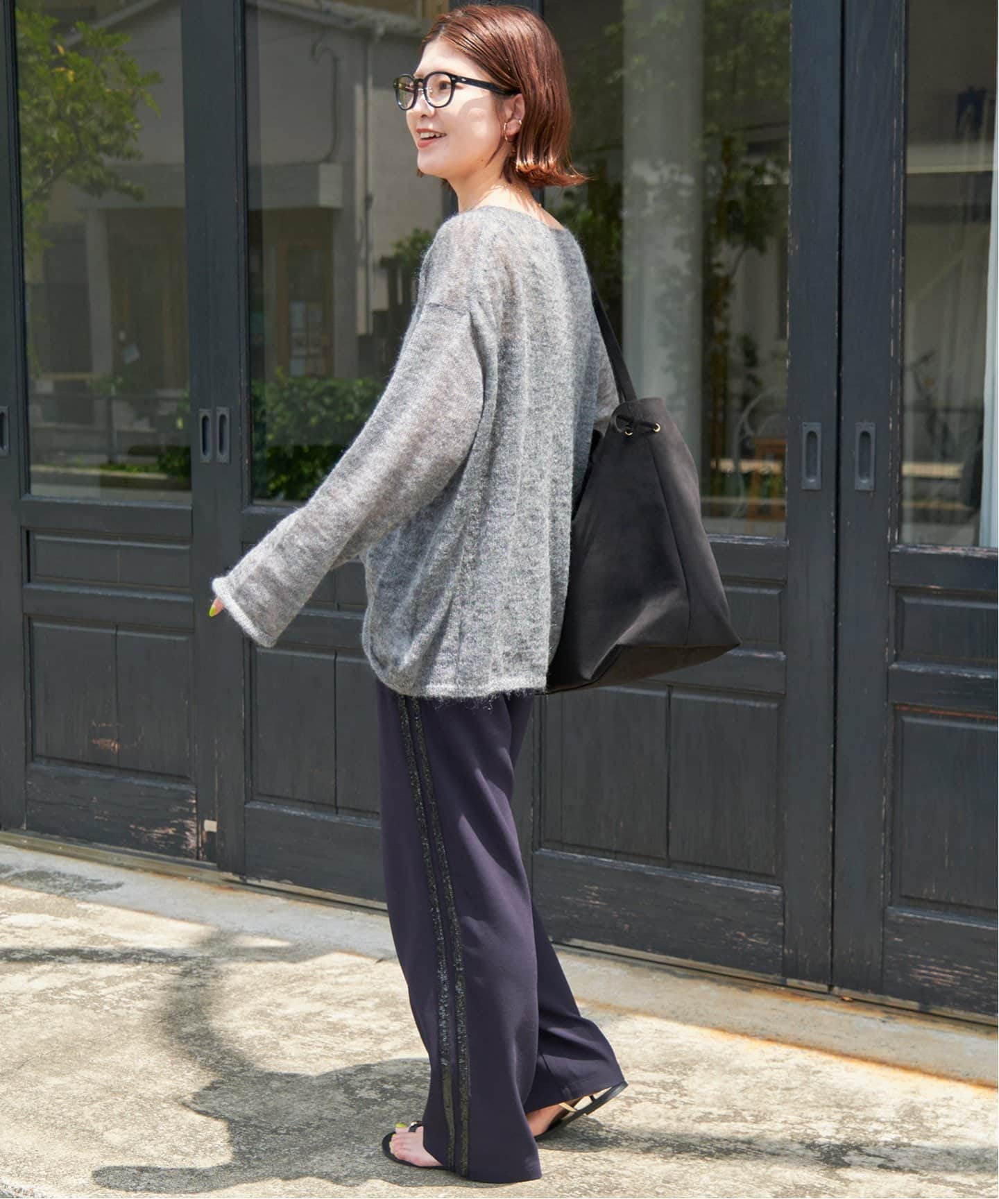 WEB限定カラー有り / 追加》ルーズモヘヤMIXボートネックニット