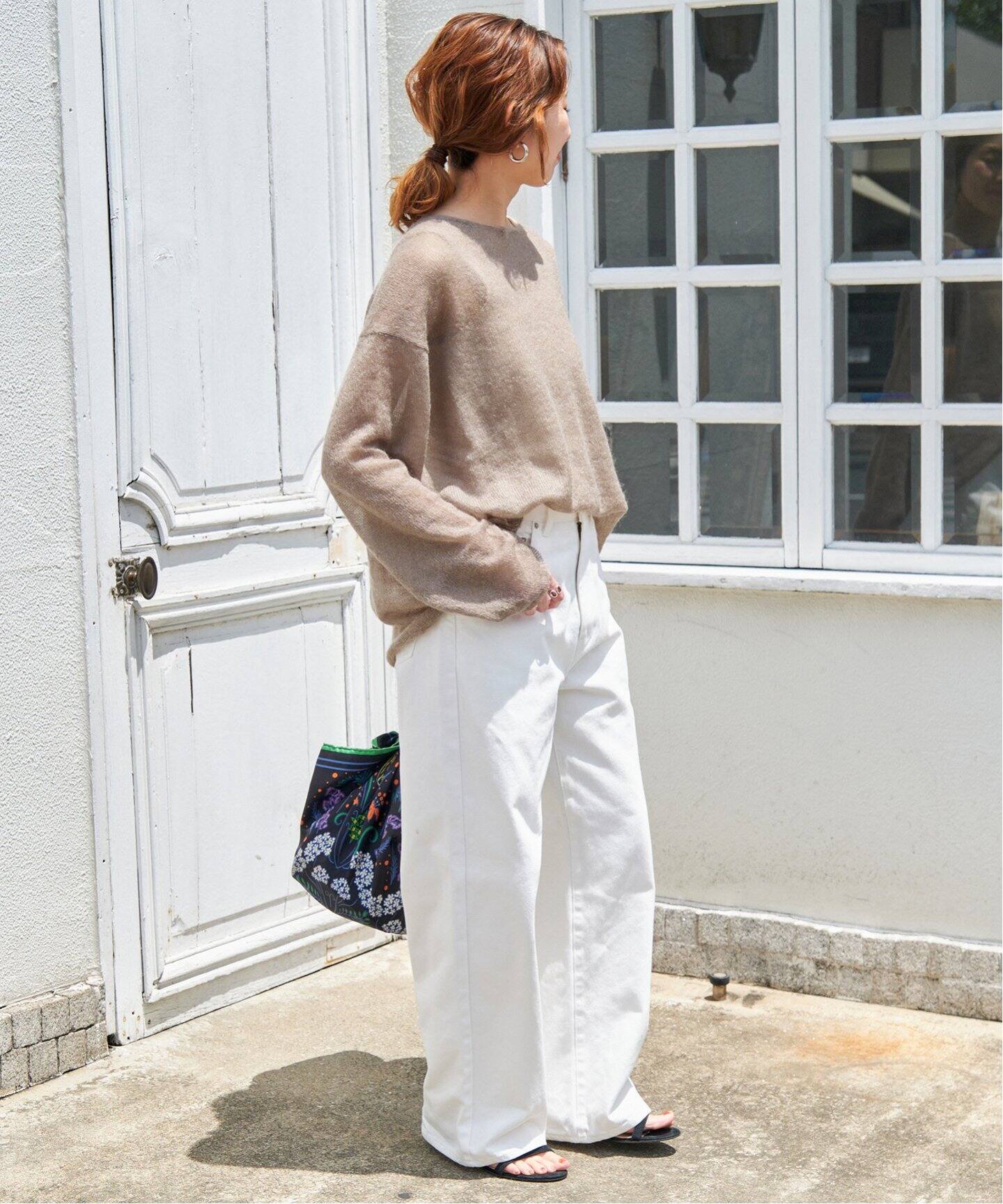 WEB限定カラー有り / 追加》ルーズモヘヤMIXボートネックニット