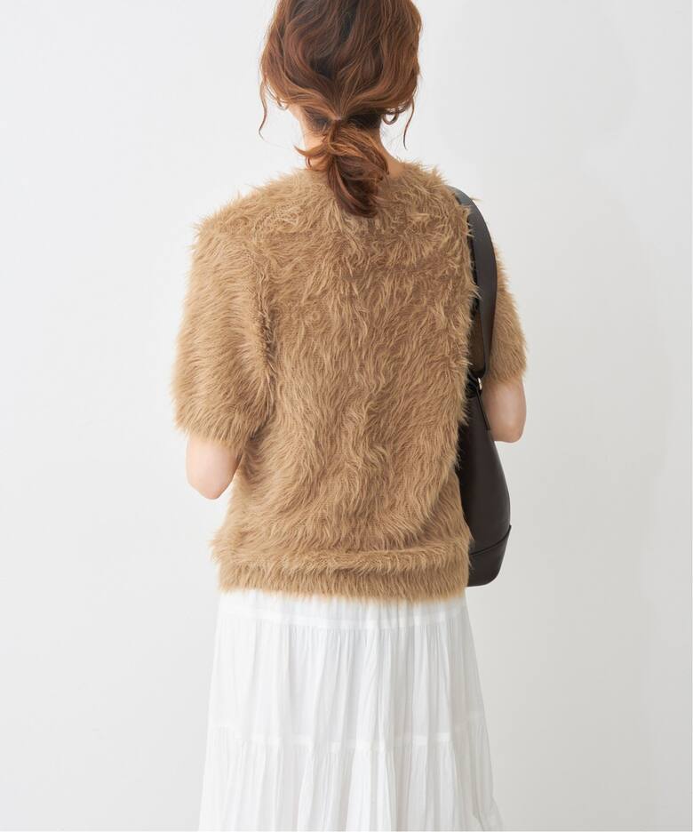 フェザーヤーン ハーフスリーブニット（ニット／セーター）｜Spick and 