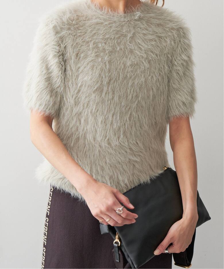 フェザーヤーン ハーフスリーブニット（ニット／セーター）｜Spick and 