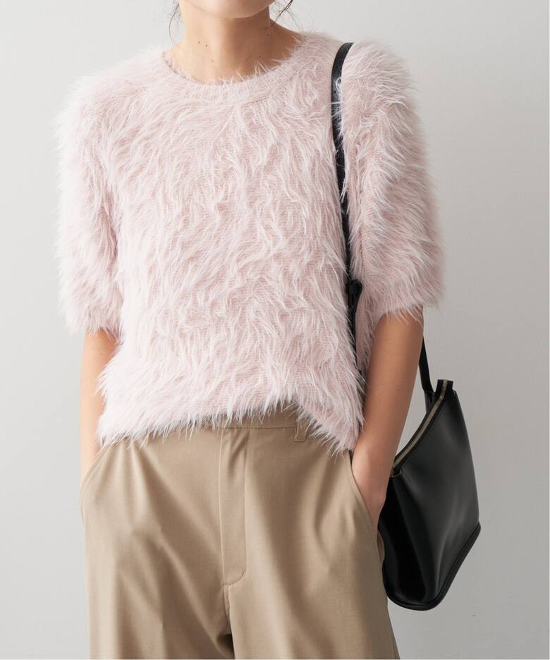 フェザーヤーン ハーフスリーブニット（ニット／セーター）｜Spick and 