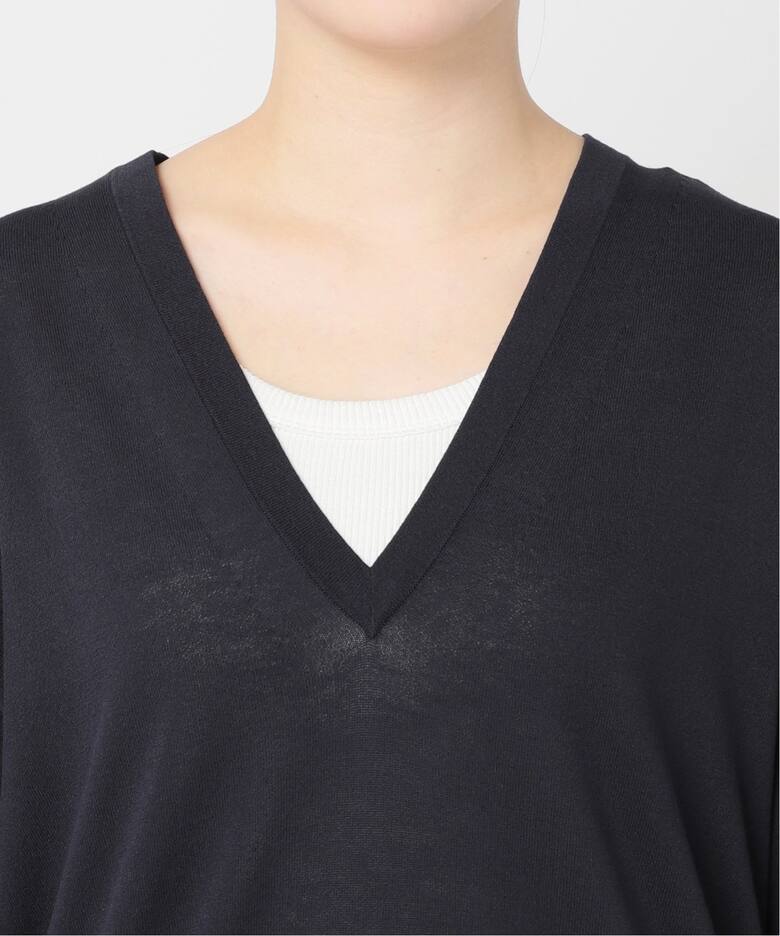 シルキーアクリルVネックプルオーバー（ニット／セーター）｜Spick and  