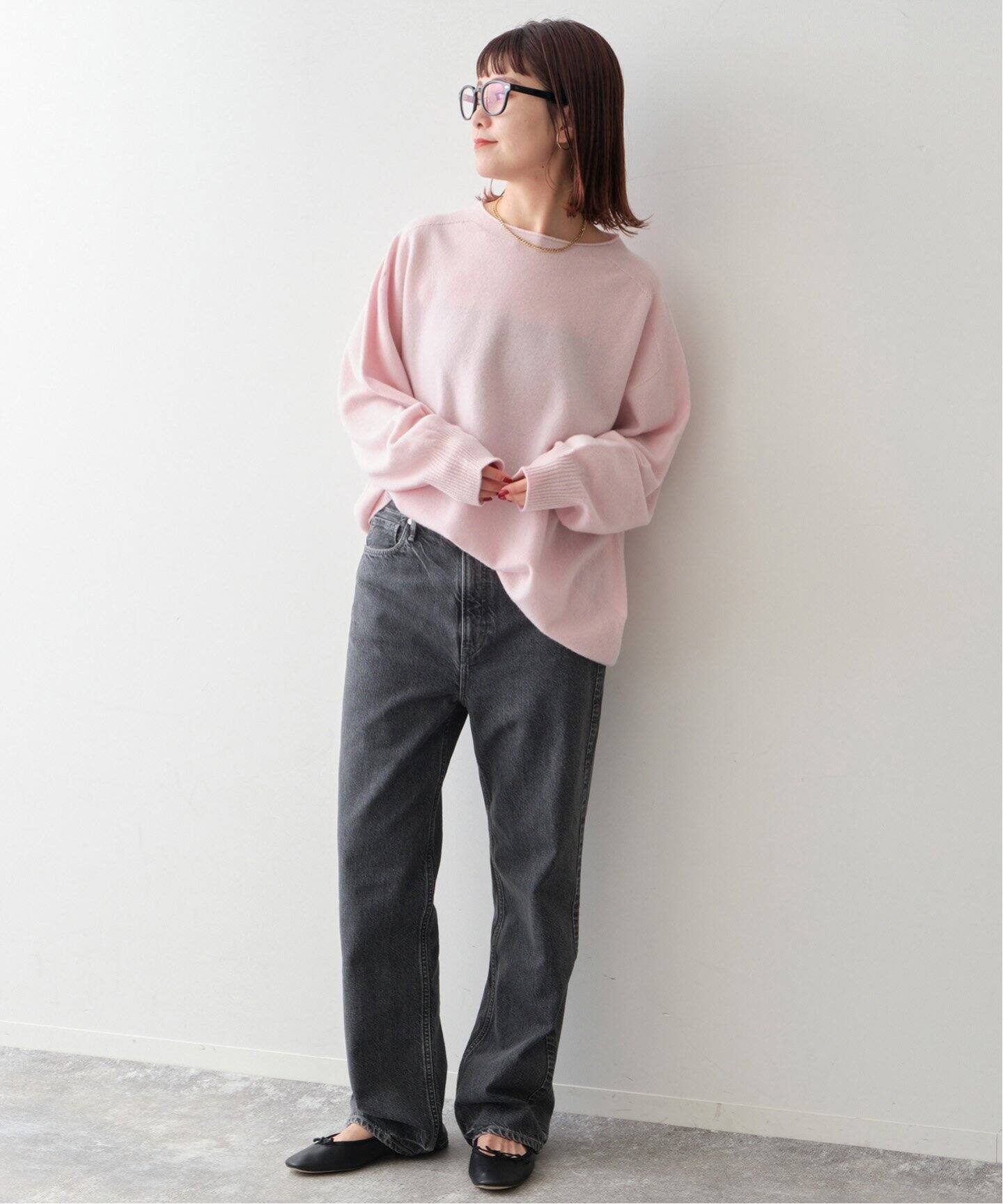 CHESS ルーズボートネックニットスピックアンドスパン グレー