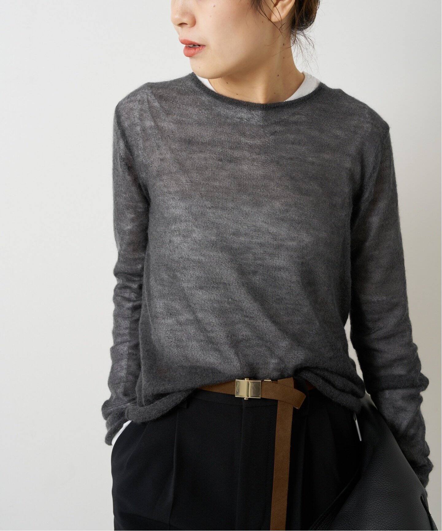 キッドモヘヤMIX シアーニットプルオーバー（ニット／セーター 