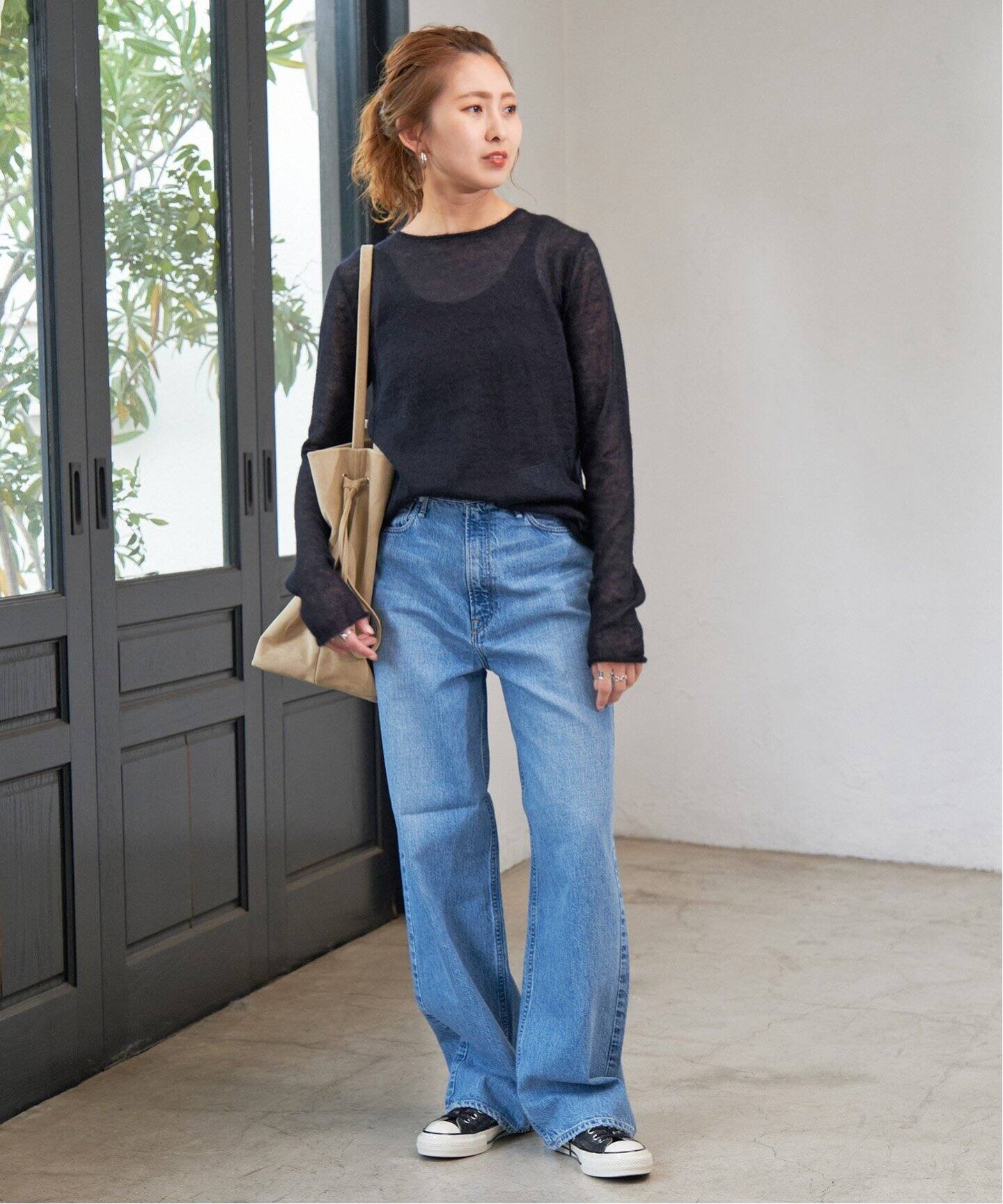 キッドモヘヤMIX シアーニットプルオーバー（ニット／セーター 