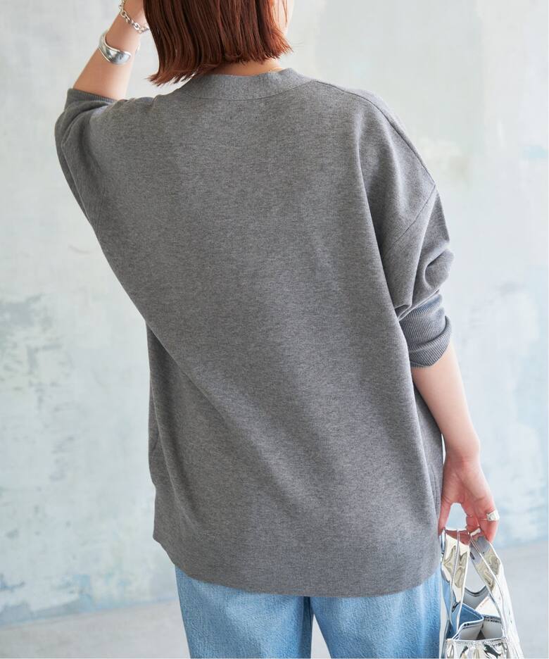 ≪WEB+一部店舗限定追加≫ダブルジャガード ビッグカーディガン 