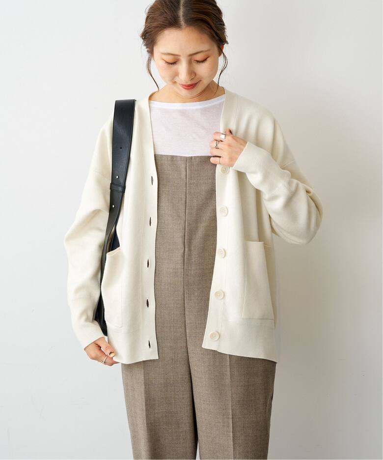 ≪WEB+一部店舗限定追加≫ダブルジャガード ビッグカーディガン  