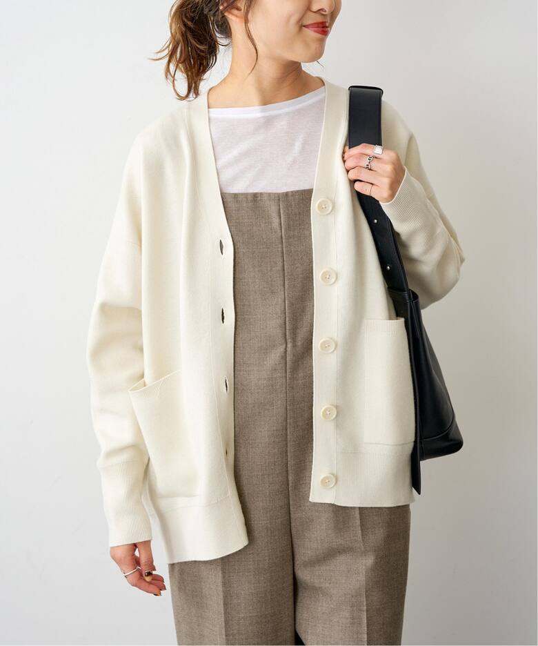 ≪WEB+一部店舗限定追加≫ダブルジャガード ビッグカーディガン 